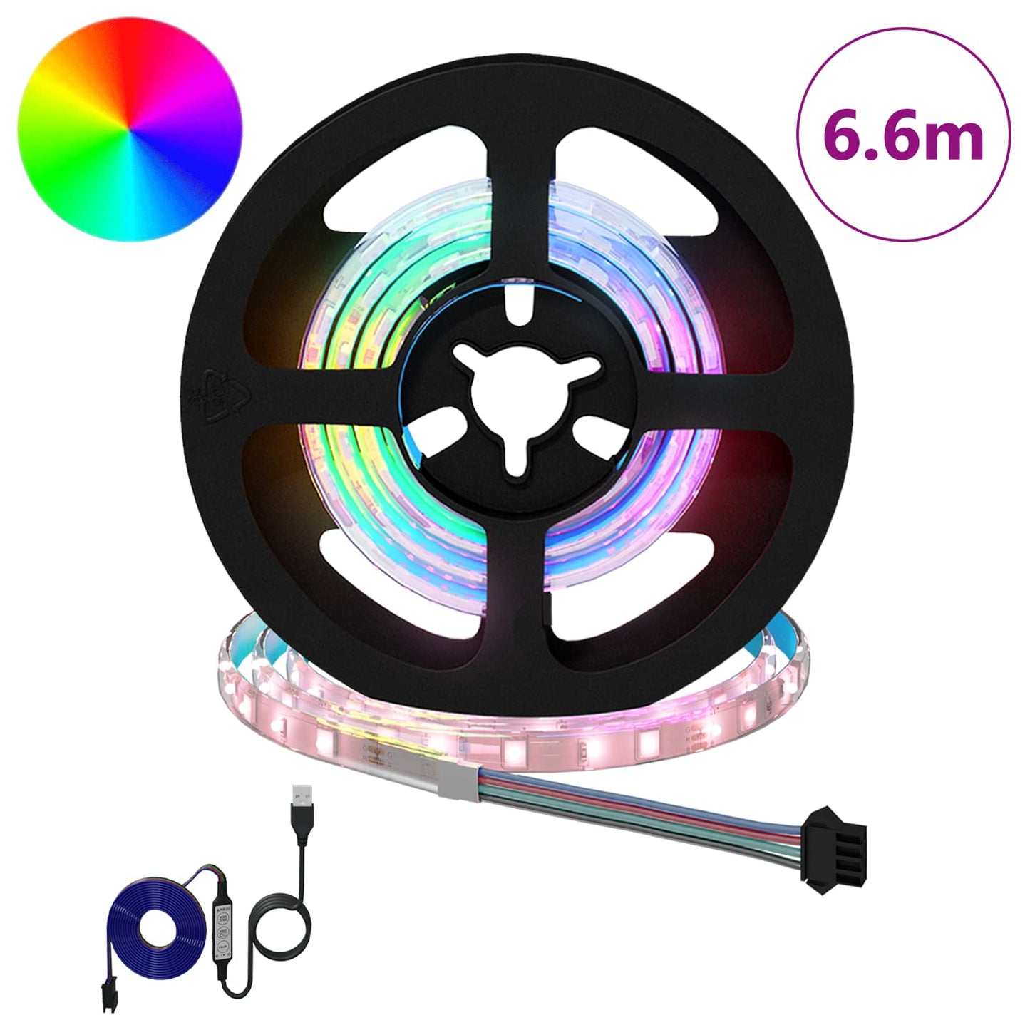 LED Stripe 12 pcs Svart og gjennomsiktig 550 mm Kobber og plast