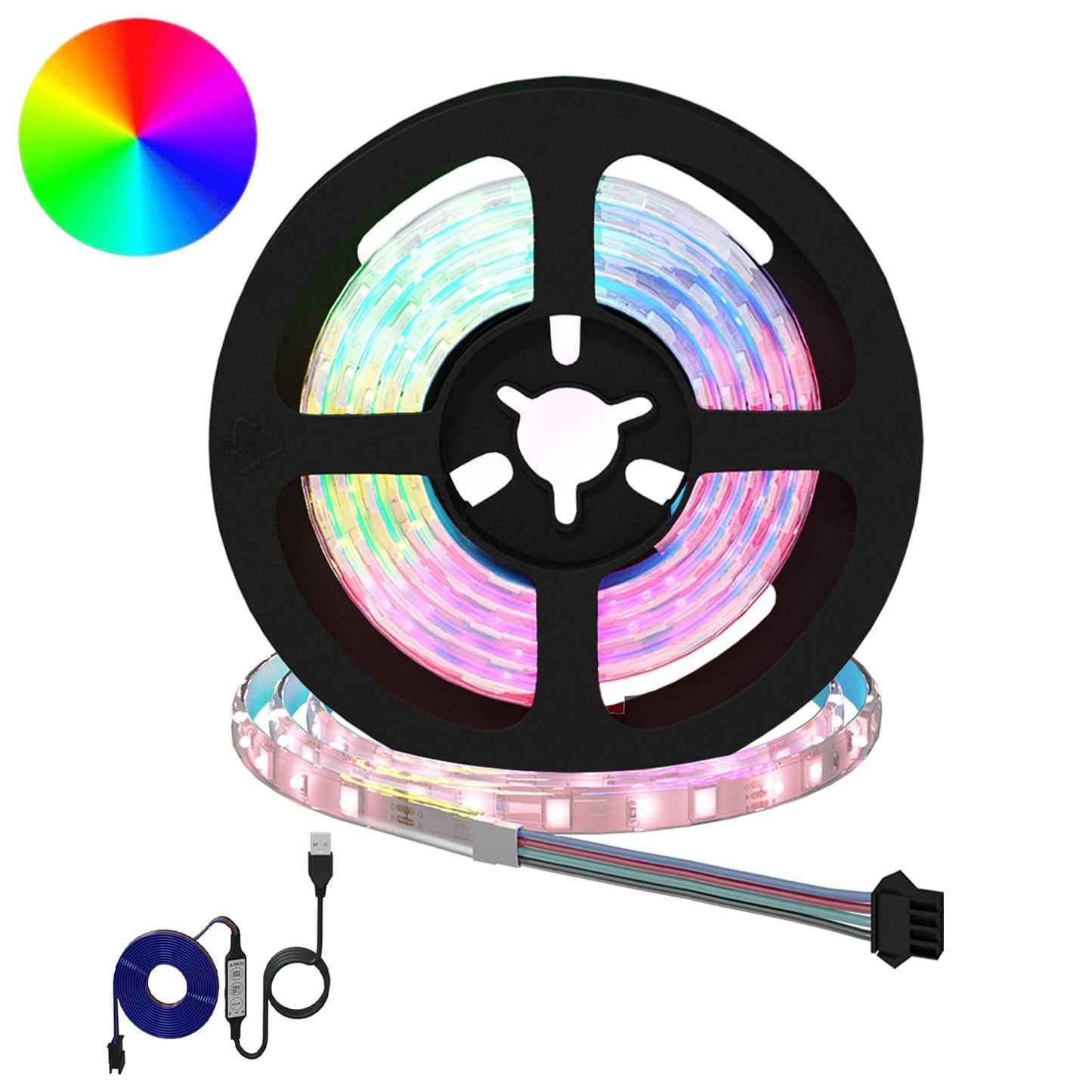 LED Stripe 2 pcs Svart og gjennomsiktig 900 mm Kobber og plast