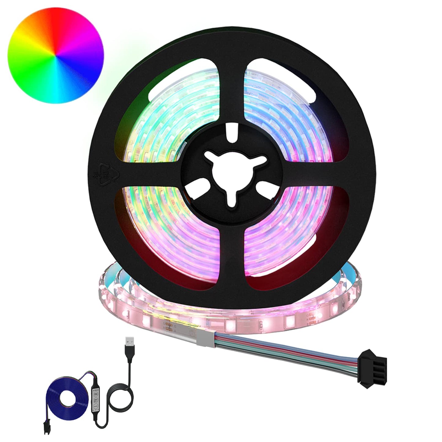 LED Stripe 2 pcs Svart og gjennomsiktig 1300 mm Kobber og plast