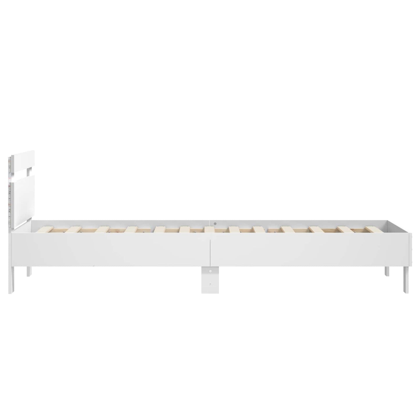 Sengestativ med LED Hvit 80 x 200 cm Konstruert tre