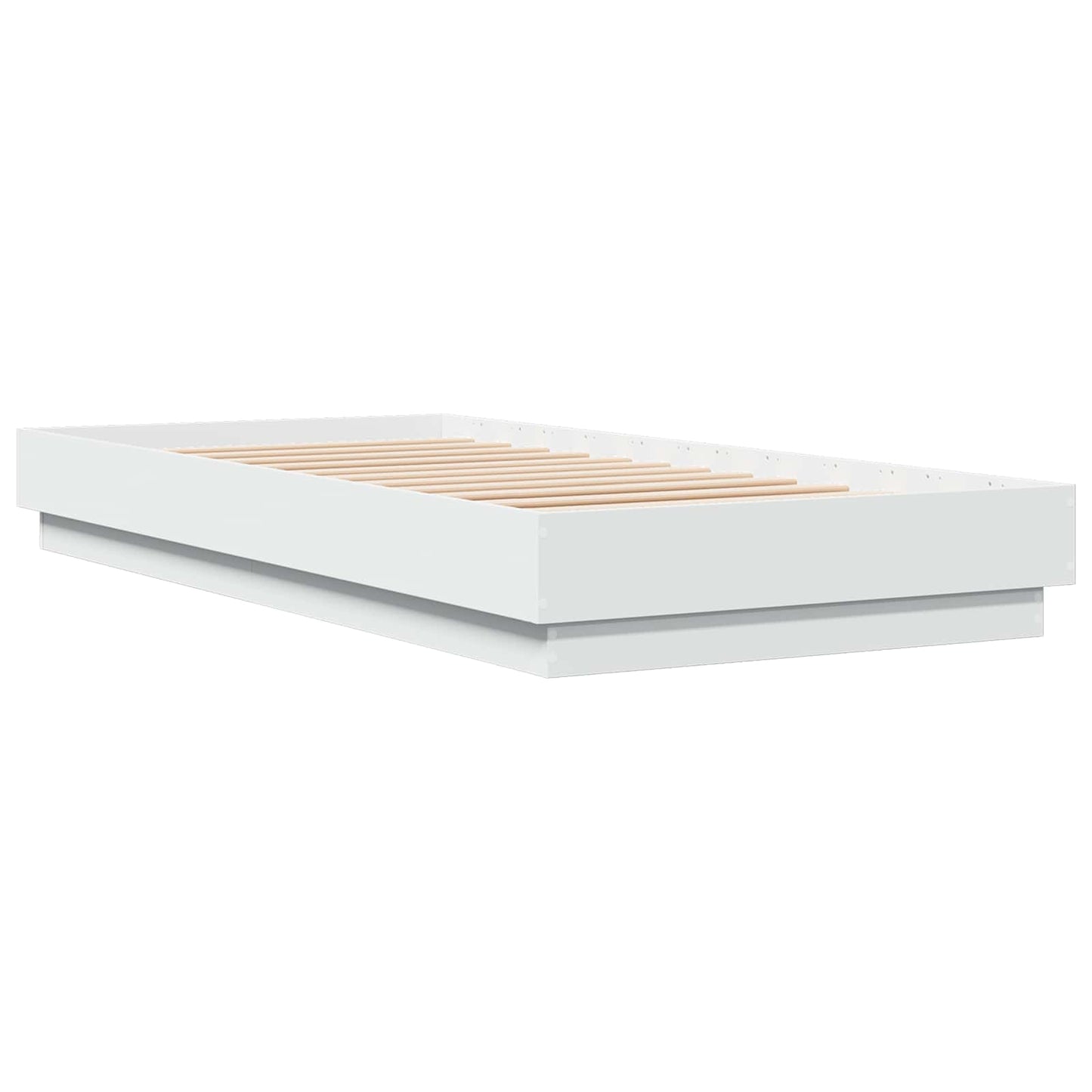 Sengestativ med LED Hvit 80 x 200 cm Konstruert tre
