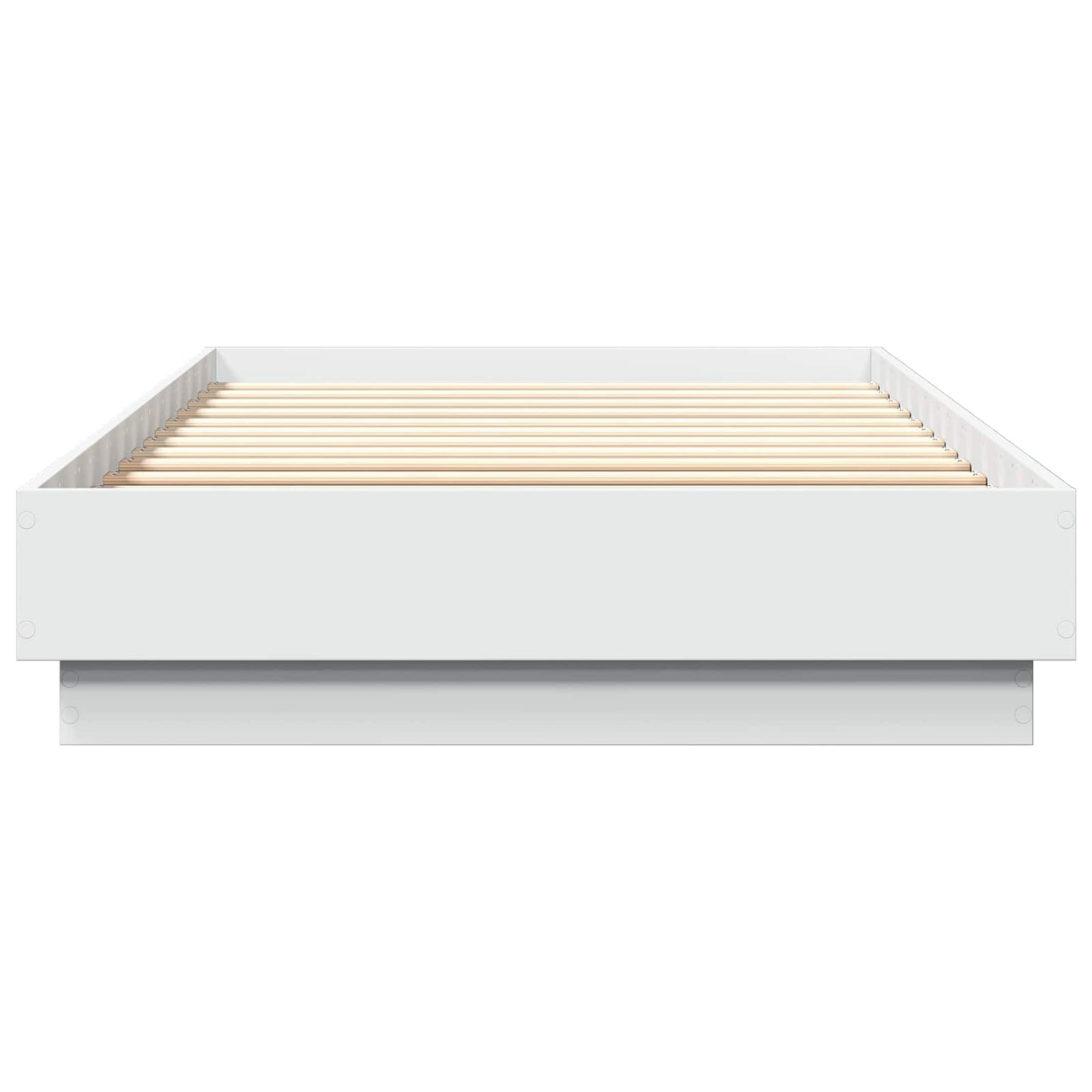 Sengestativ med LED Hvit 80 x 200 cm Konstruert tre