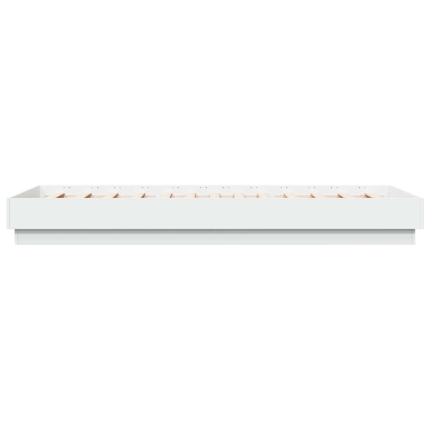 Sengestativ med LED Hvit 80 x 200 cm Konstruert tre