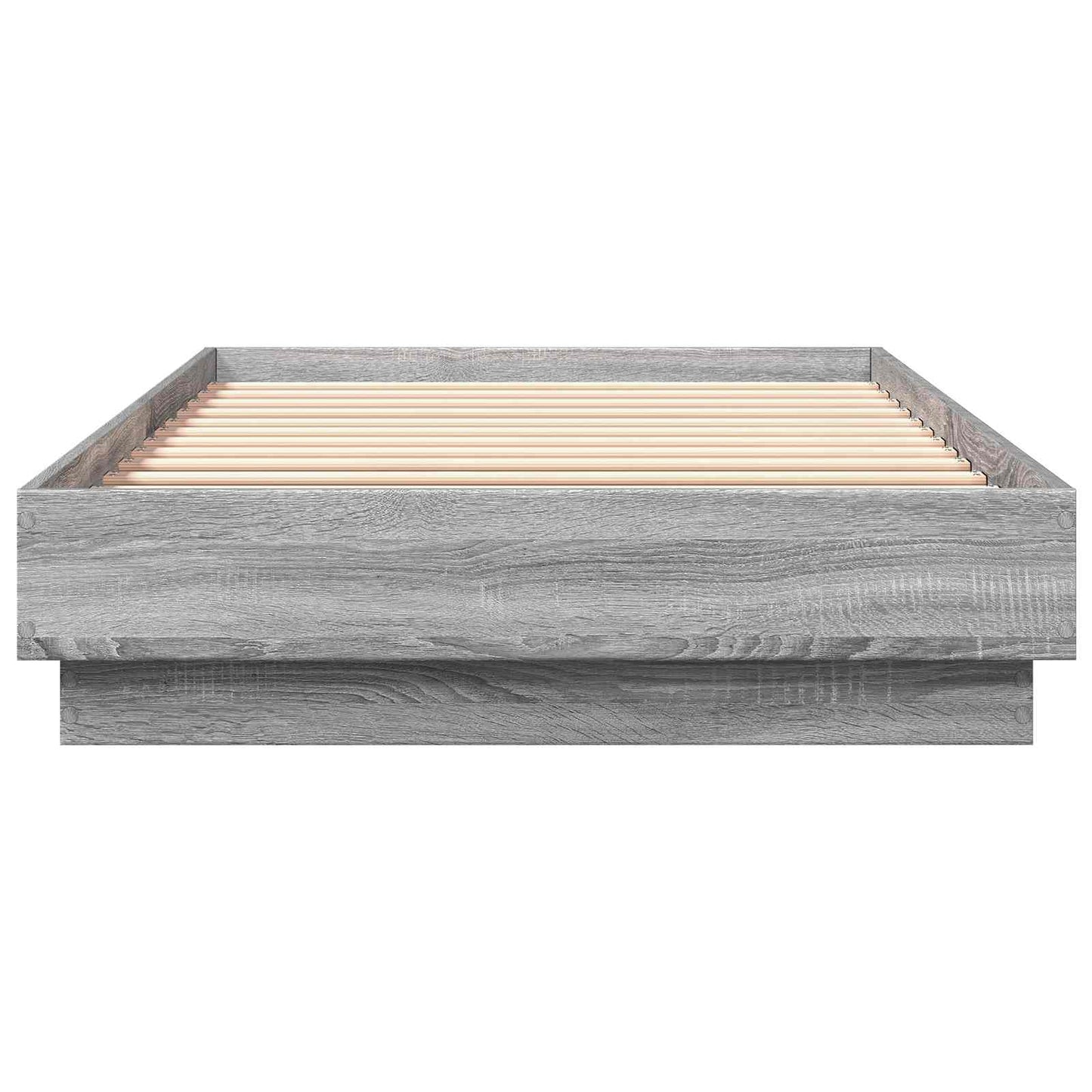 Sengestativ med LED Grå Sonoma 80 x 200 cm Konstruert tre