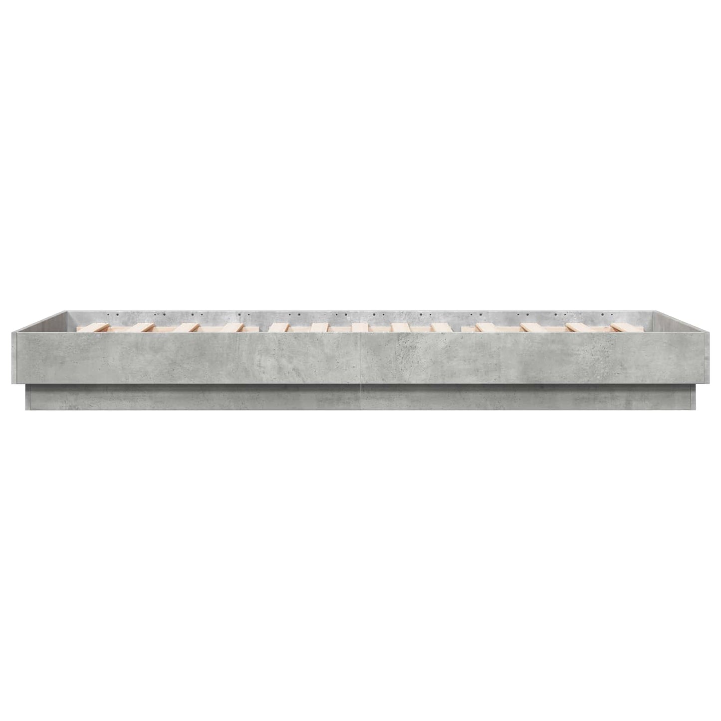 Sengestativ med LED Betonggrå 80 x 200 cm Konstruert tre