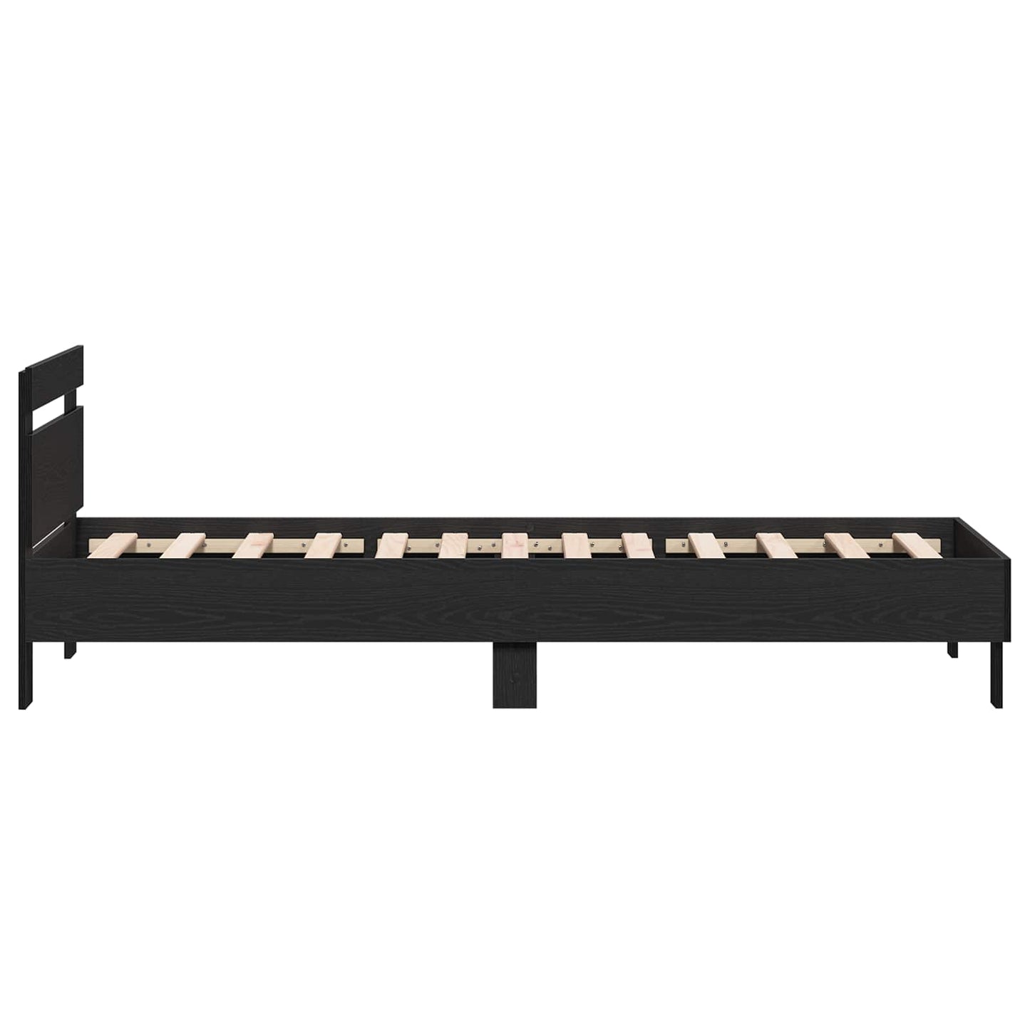 Sengestamme med hodegatt Svart eik 80 x 200 cm Konstruert tre