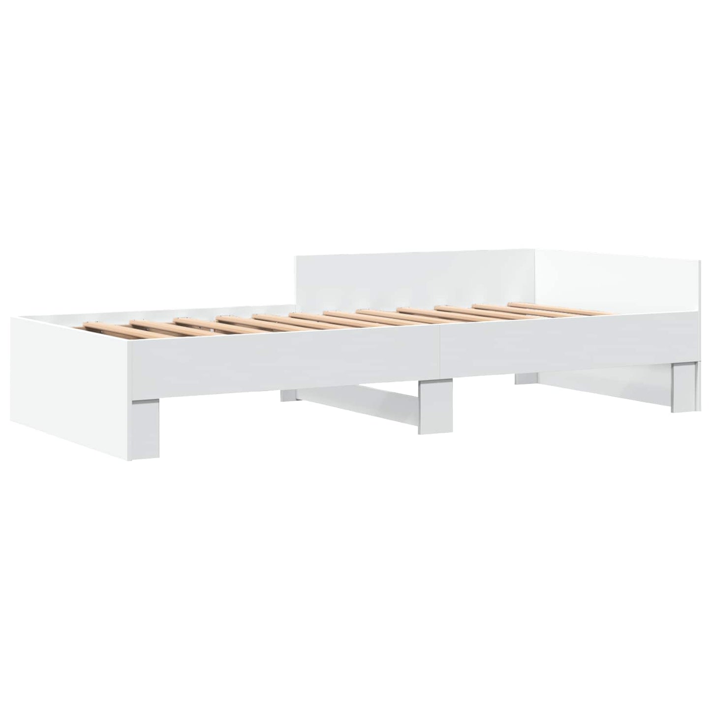 Sengestamme med hodegatt Hvit 80 x 200 cm Konstruert tre