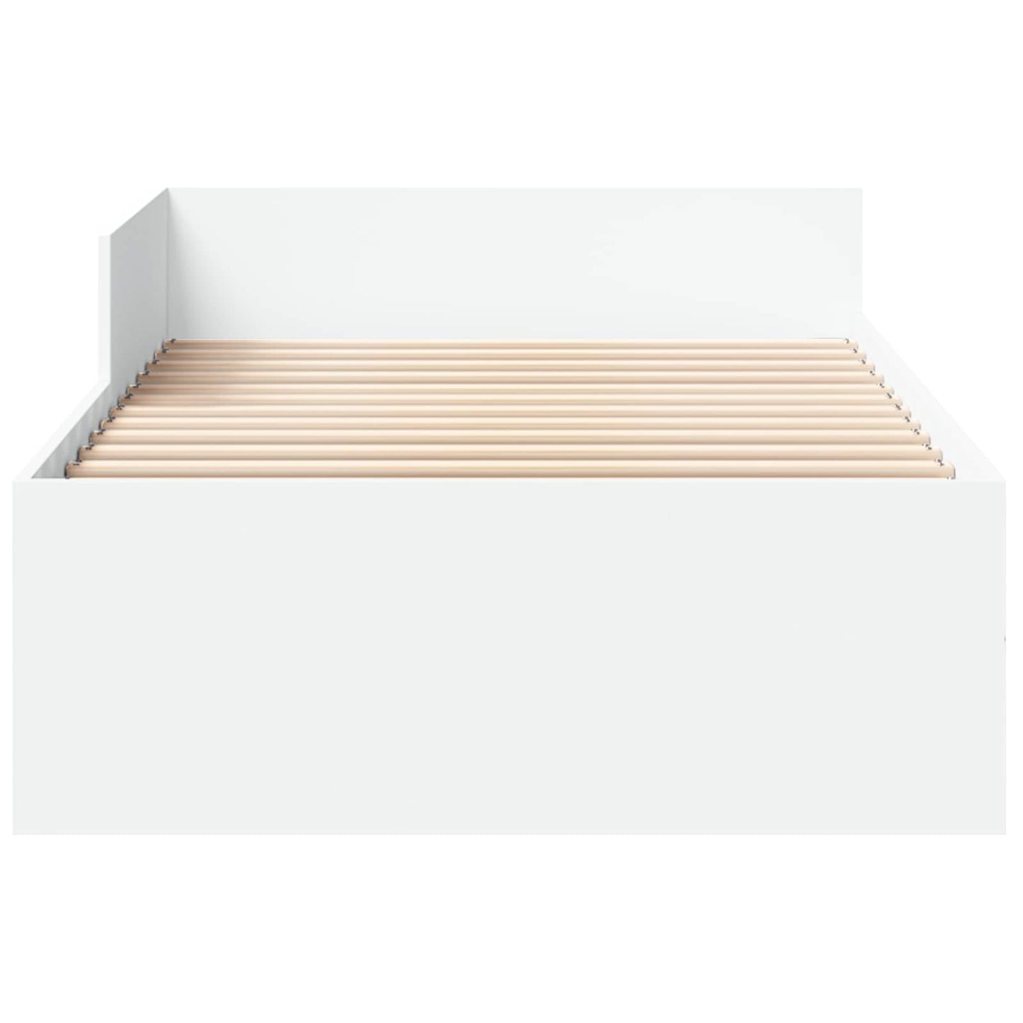 Sengestamme med hodegatt Hvit 80 x 200 cm Konstruert tre