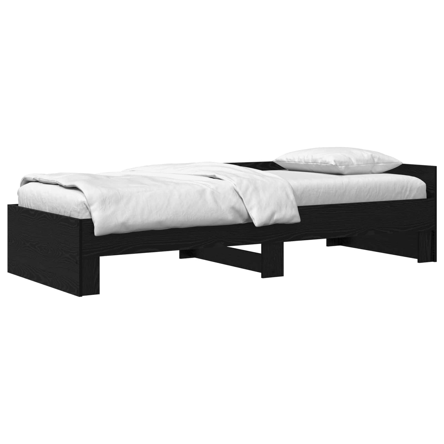 Sengestamme med hodegatt Svart eik 80 x 200 cm Konstruert tre