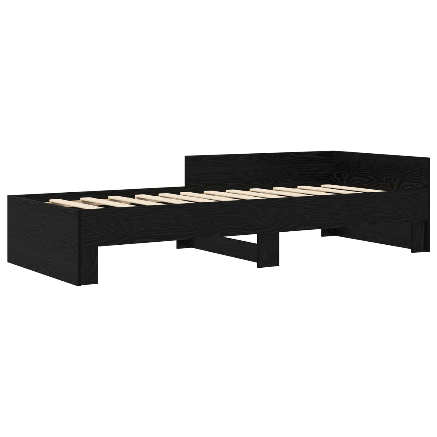 Sengestamme med hodegatt Svart eik 80 x 200 cm Konstruert tre
