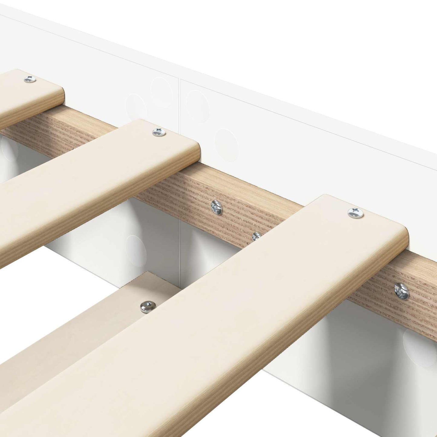 Sengestamme Hvit 80 x 200 cm Konstruert tre