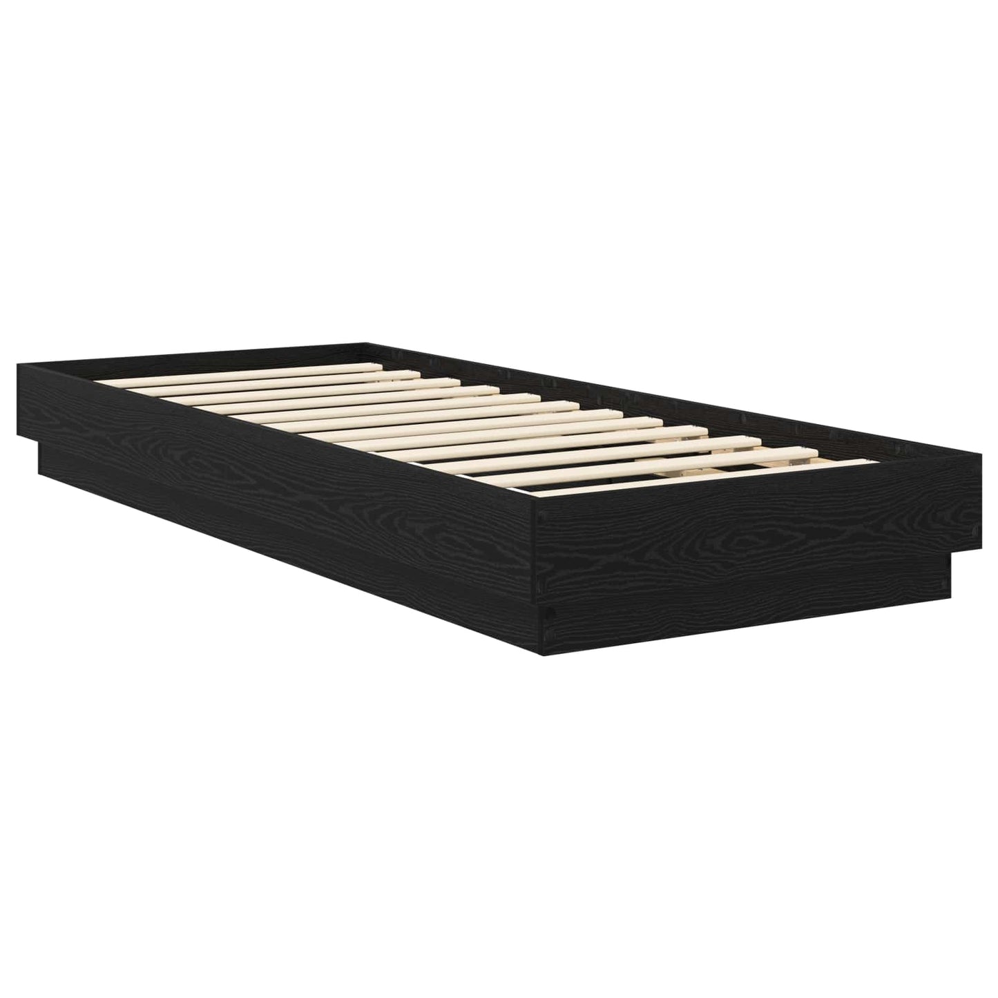 Gulvsengramme Svart eik 80 x 200 cm Konstruert tre