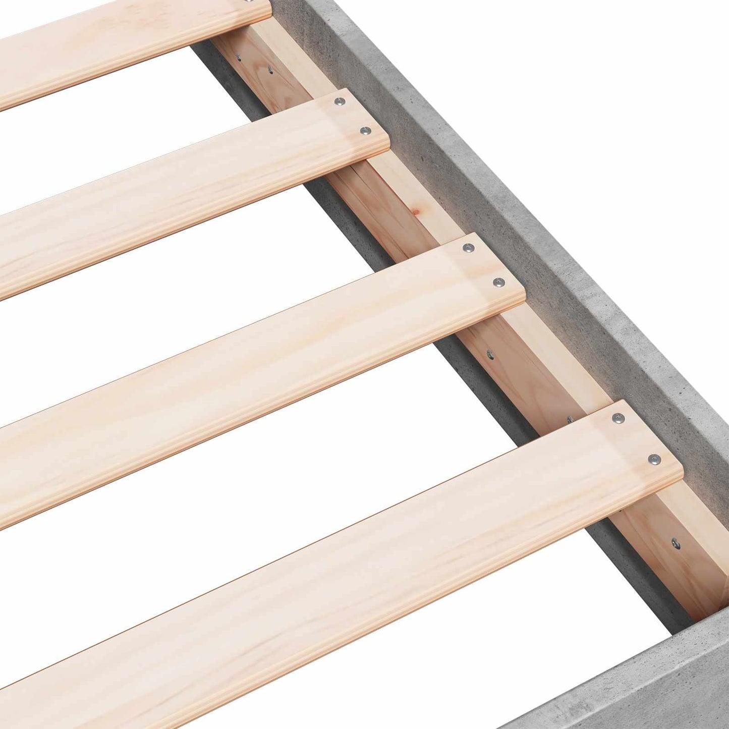 Gulvsengramme Betonggrå 80 x 200 cm Konstruert tre