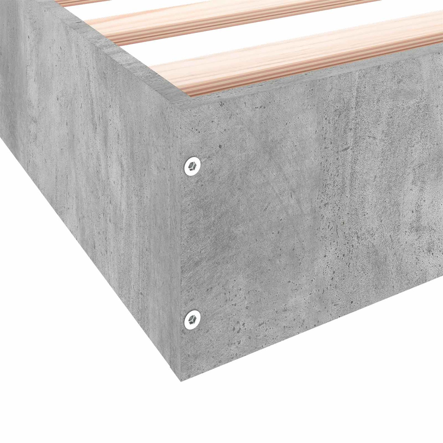 Gulvsengramme Betonggrå 80 x 200 cm Konstruert tre