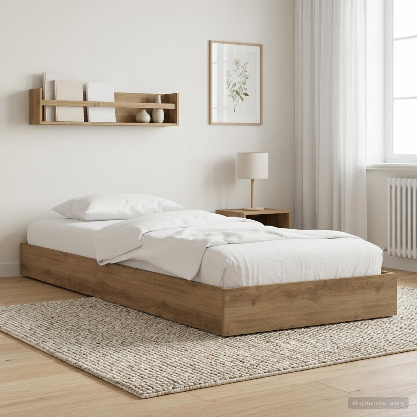 Gulvsengramme Artisan eik 80 x 200 cm Konstruert tre