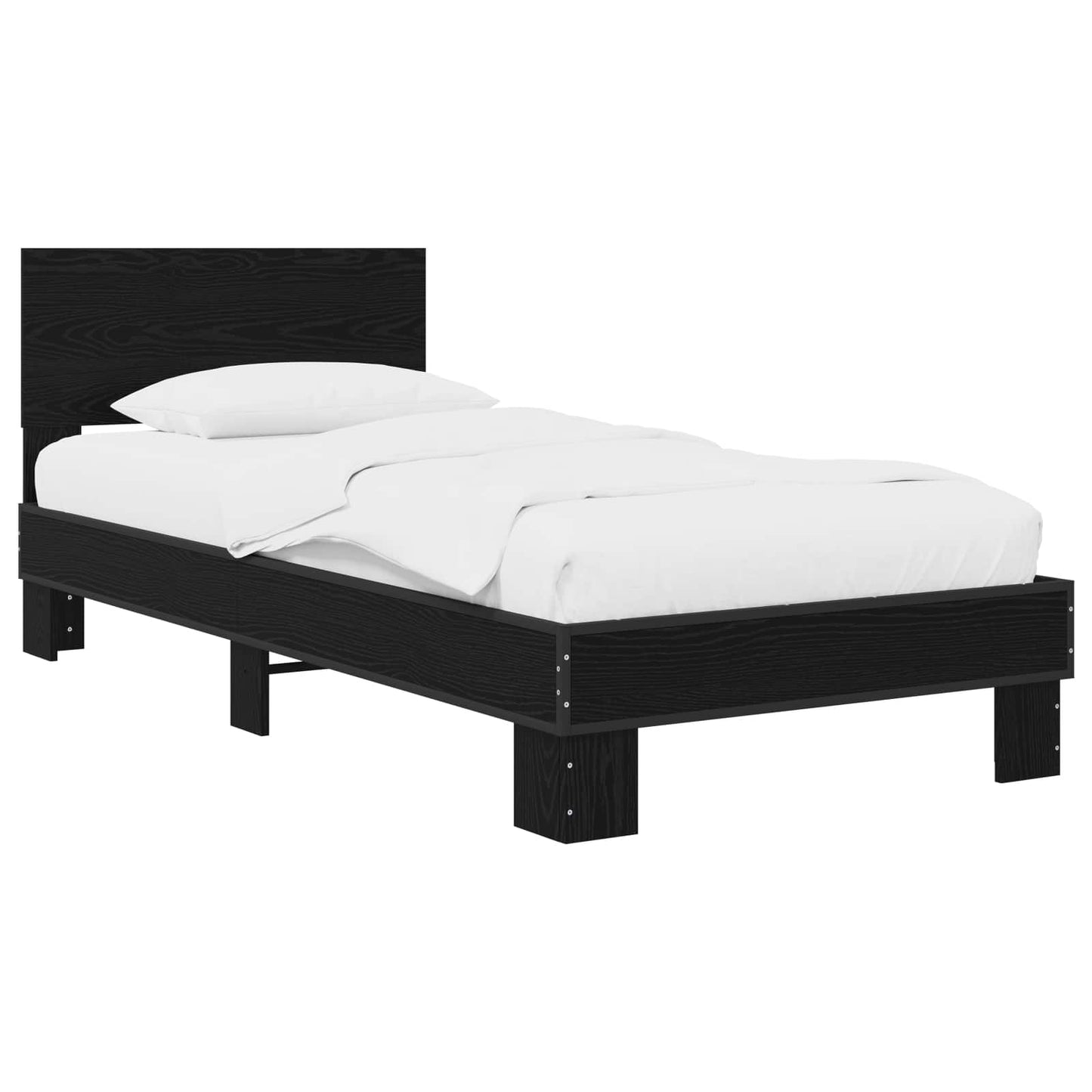 Sengestamme med hodegatt Svart eik 80 x 200 cm Konstruert tre