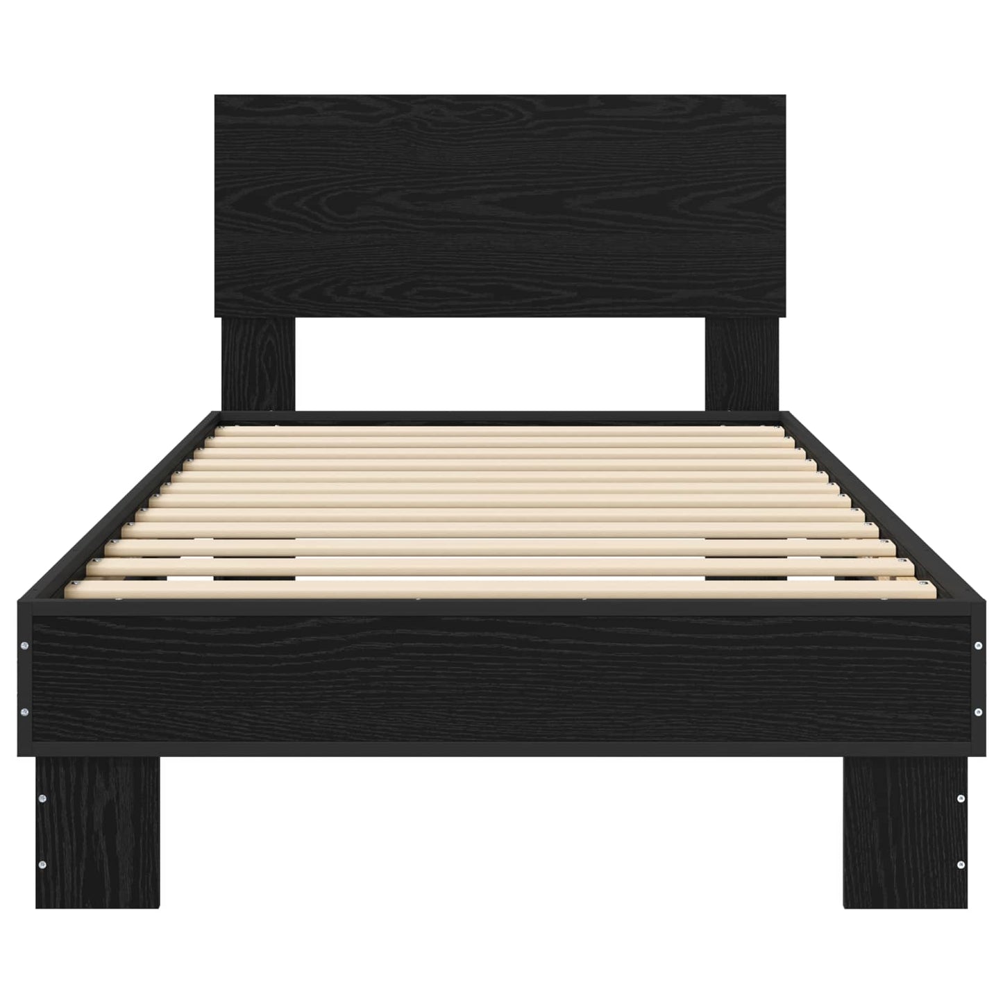 Sengestamme med hodegatt Svart eik 80 x 200 cm Konstruert tre