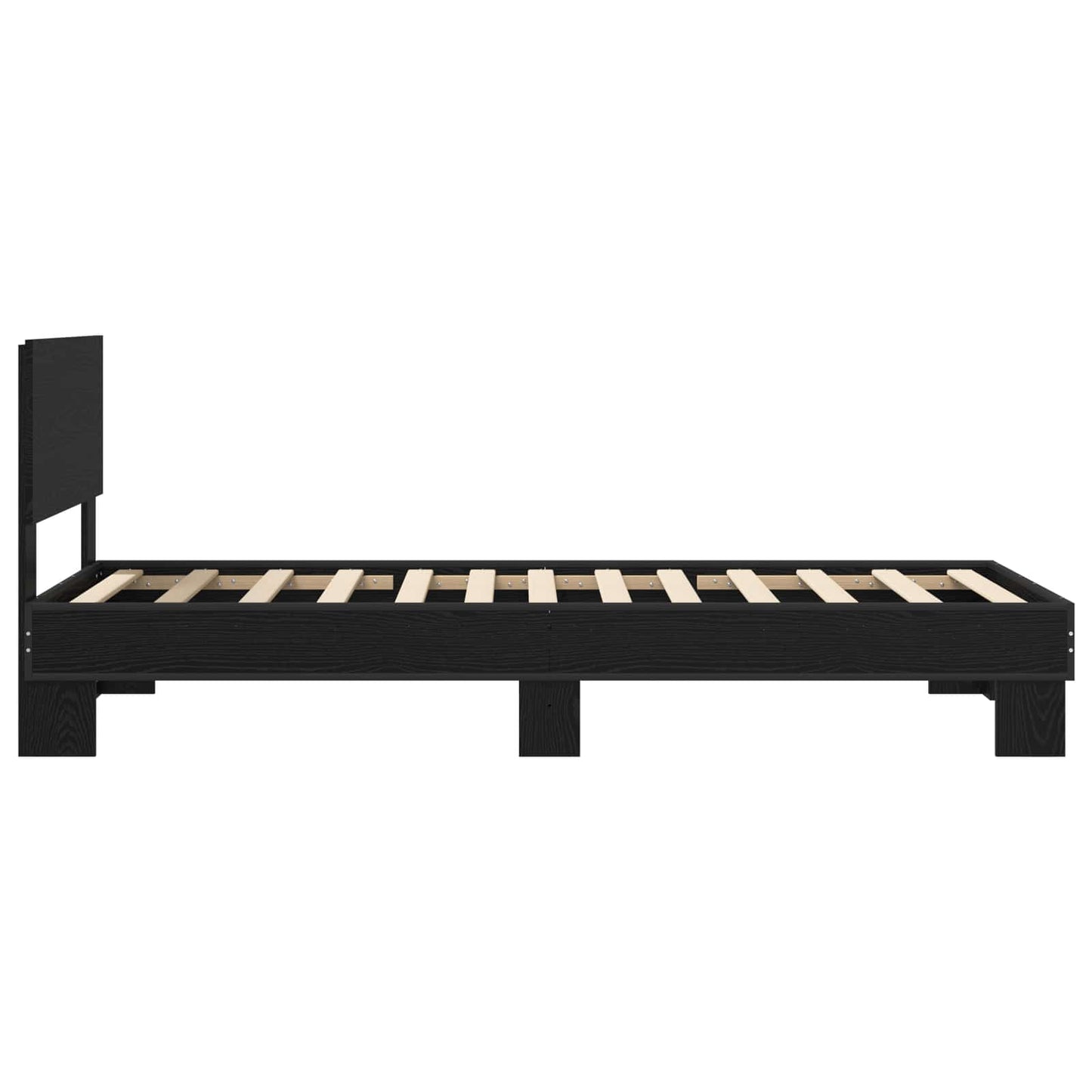 Sengestamme med hodegatt Svart eik 80 x 200 cm Konstruert tre
