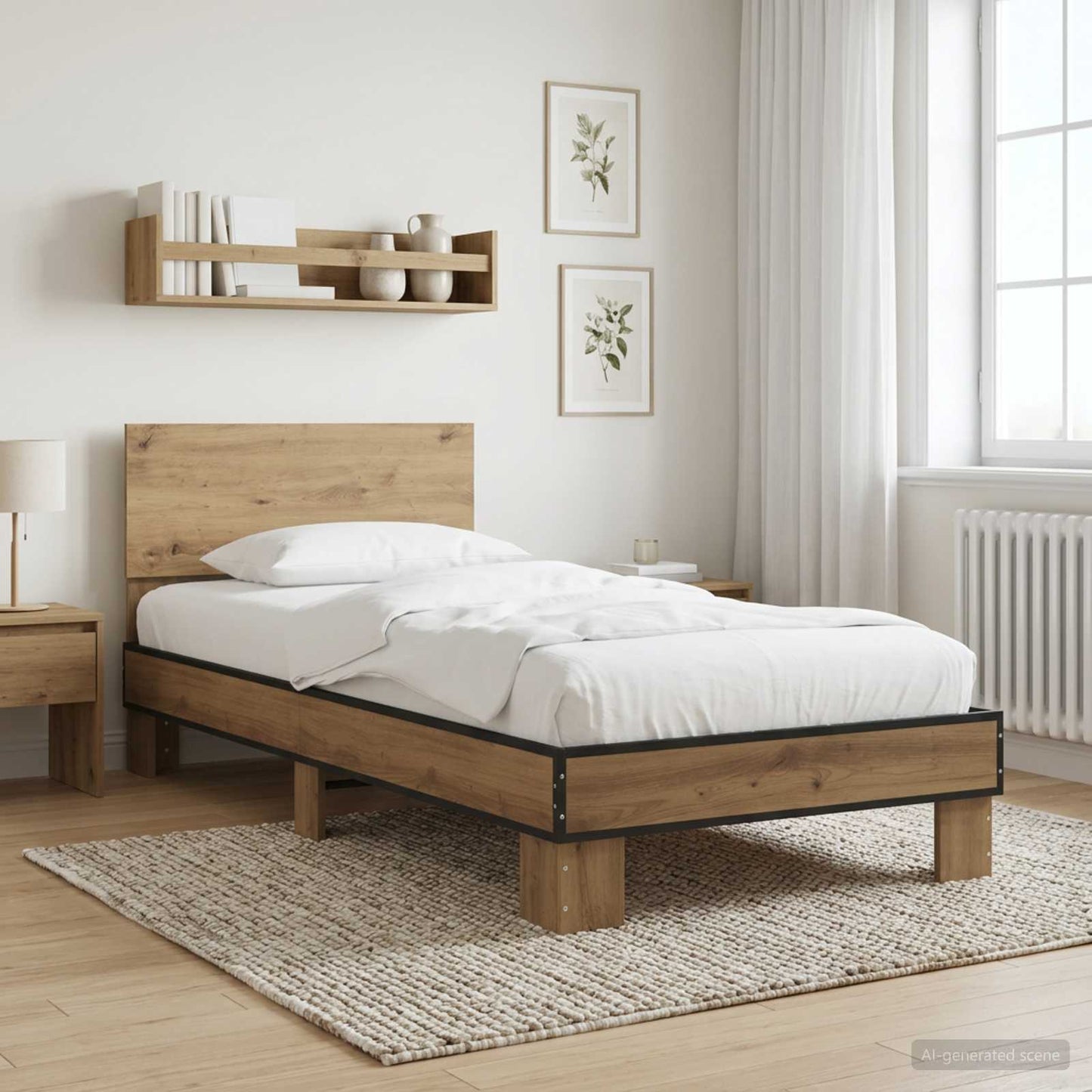Sengestamme med hodegatt Artisan eik 80 x 200 cm Konstruert tre