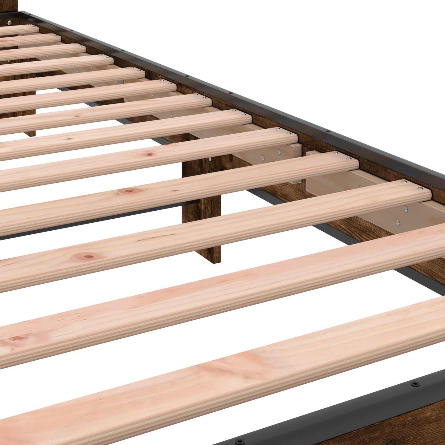 Sengestamme med hodegatt Røkt Eik 80 x 200 cm Konstruert tre