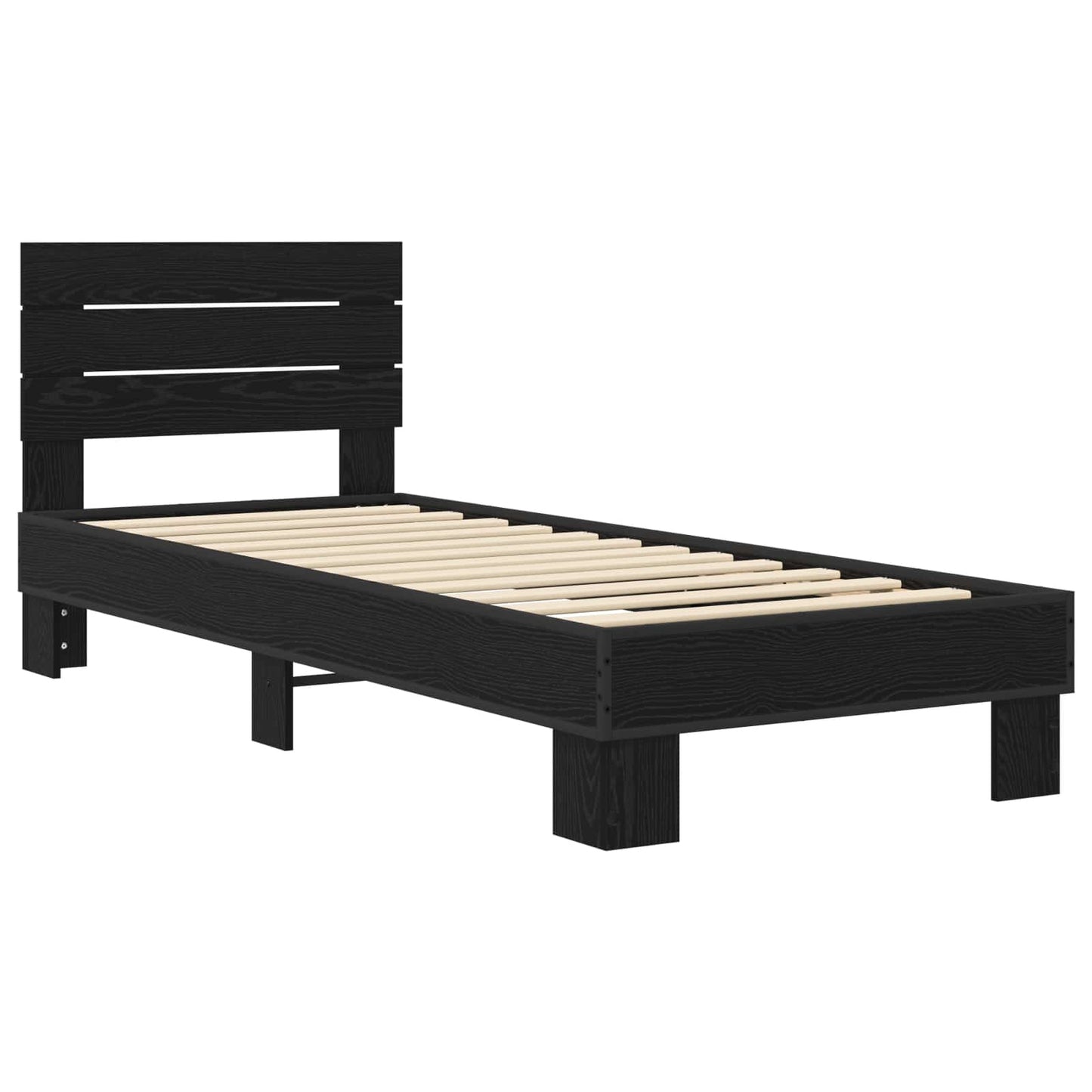 Sengestamme med hodegatt Svart eik 80 x 200 cm Konstruert tre