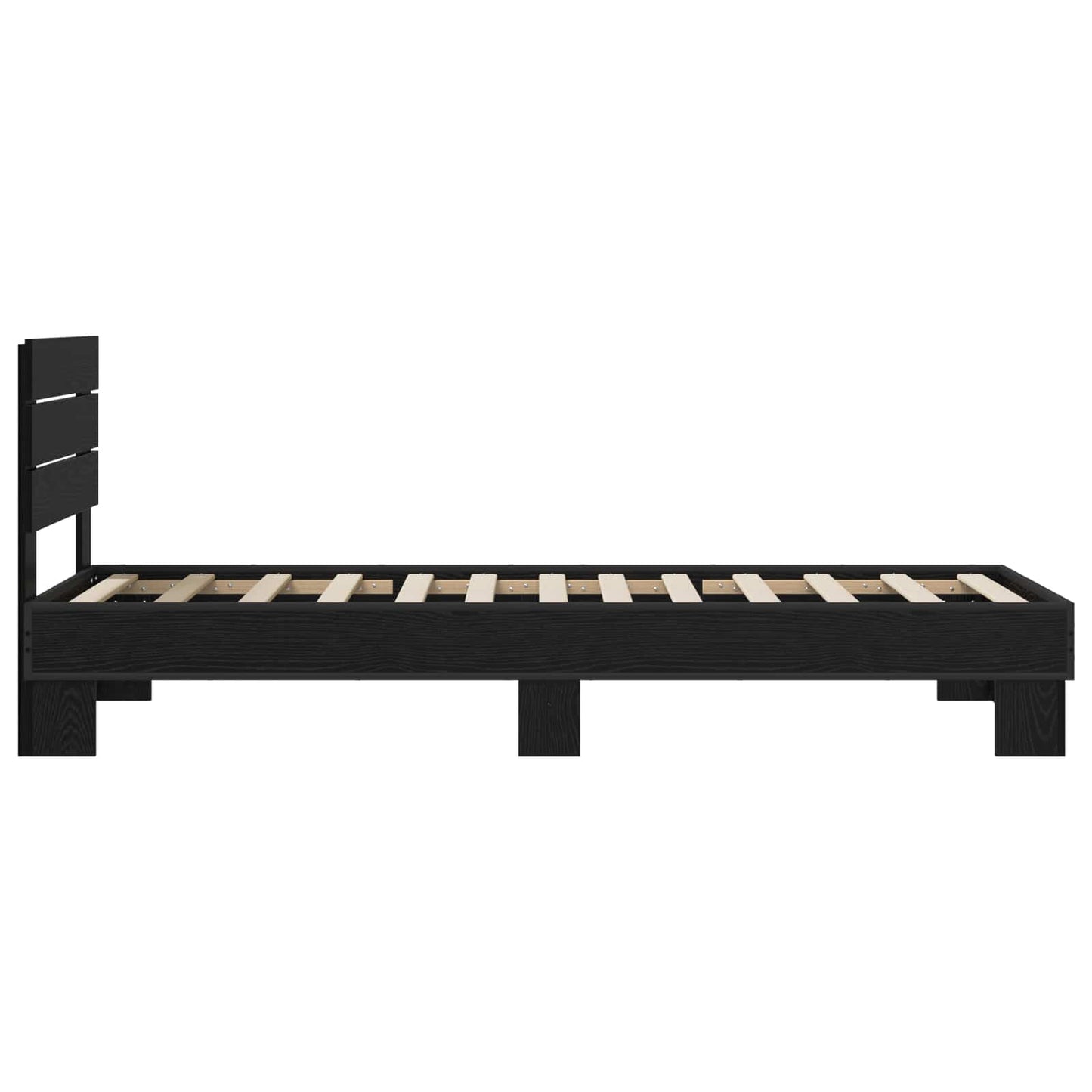 Sengestamme med hodegatt Svart eik 80 x 200 cm Konstruert tre