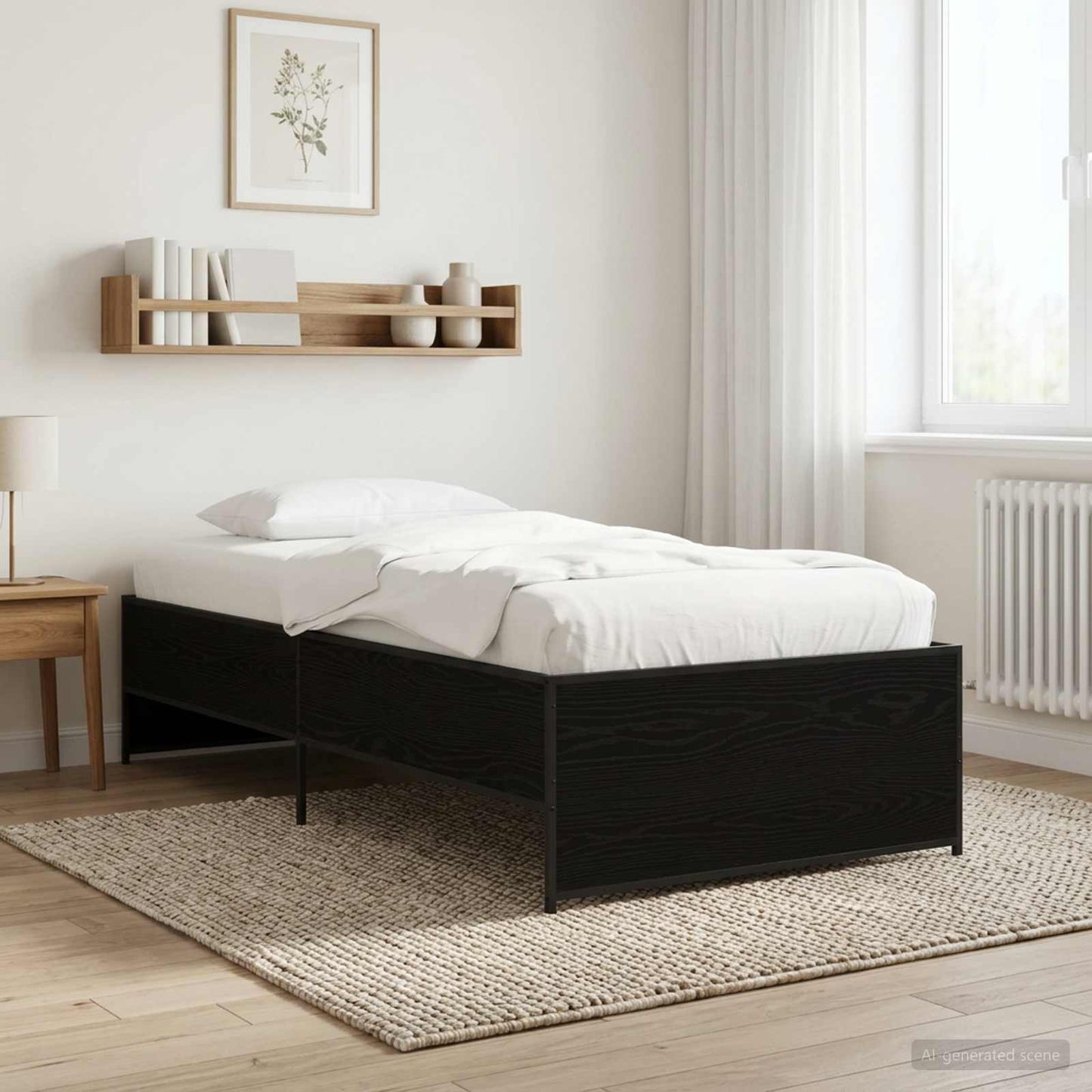 Sengestamme Svart eik 80 x 200 cm Konstruert tre