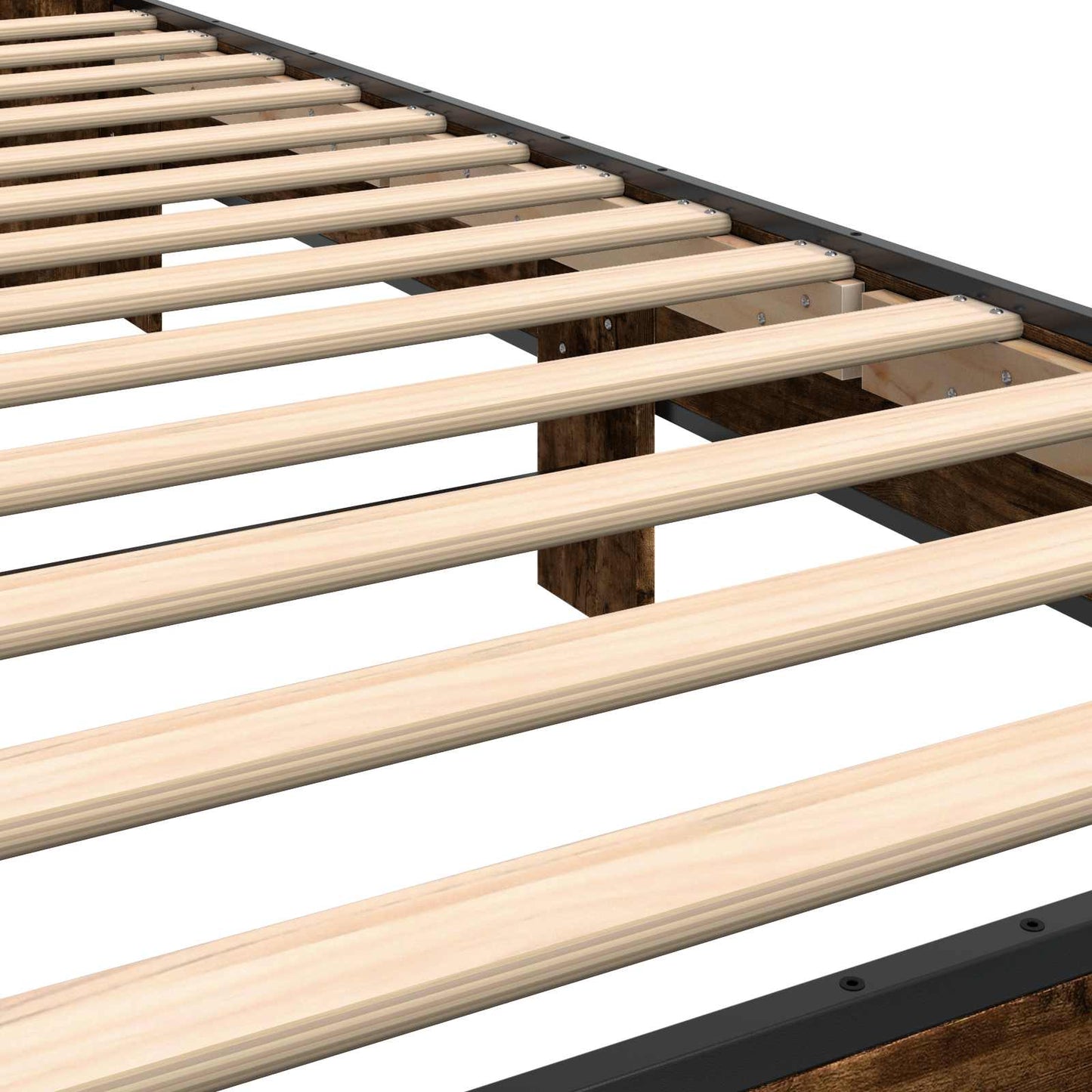 Sengestamme med hodegatt Røkt Eik 80 x 200 cm Konstruert tre