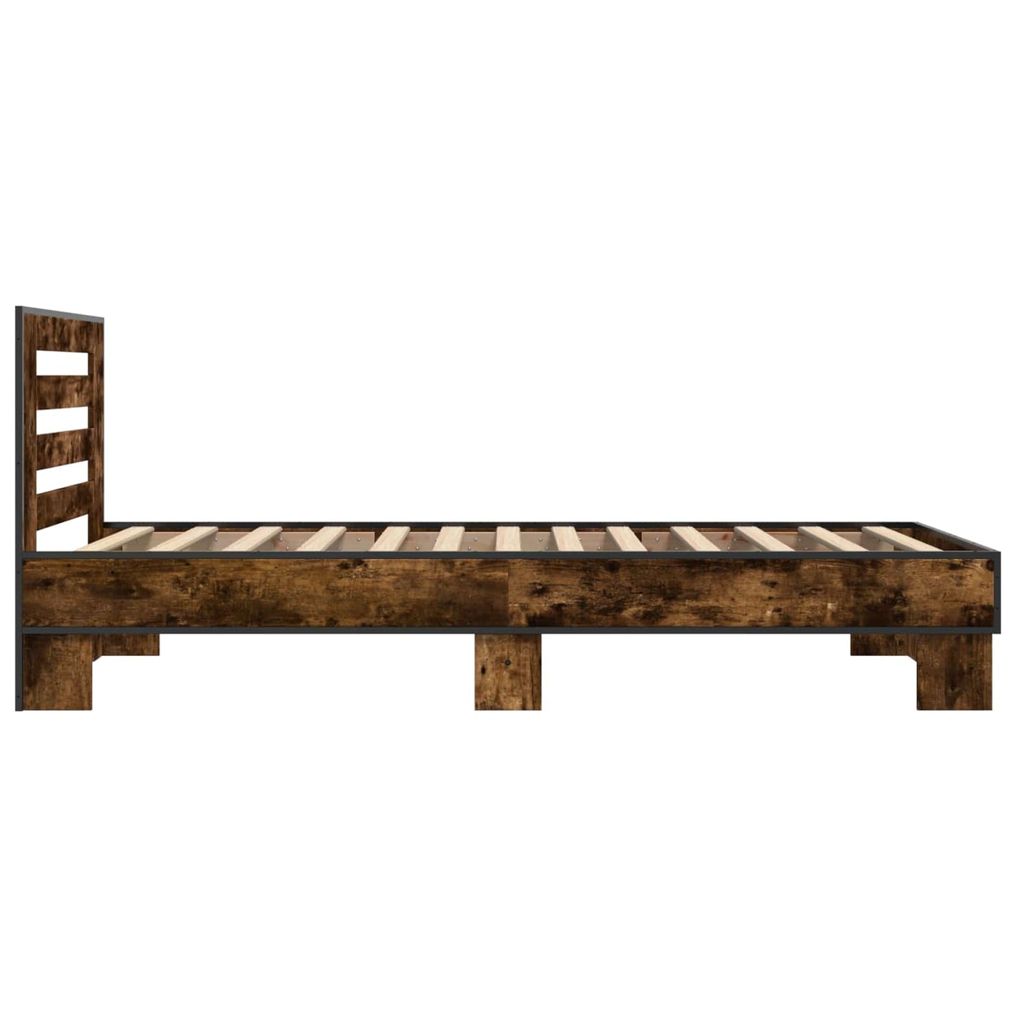 Sengestamme med hodegatt Røkt Eik 80 x 200 cm Konstruert tre