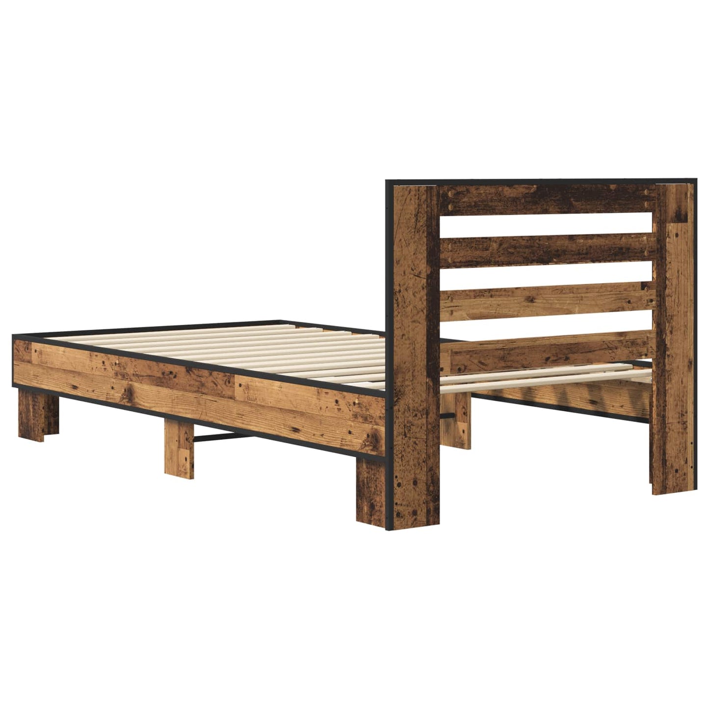Sengestamme med hodegatt Gammelt tre 80 x 200 cm Konstruert tre