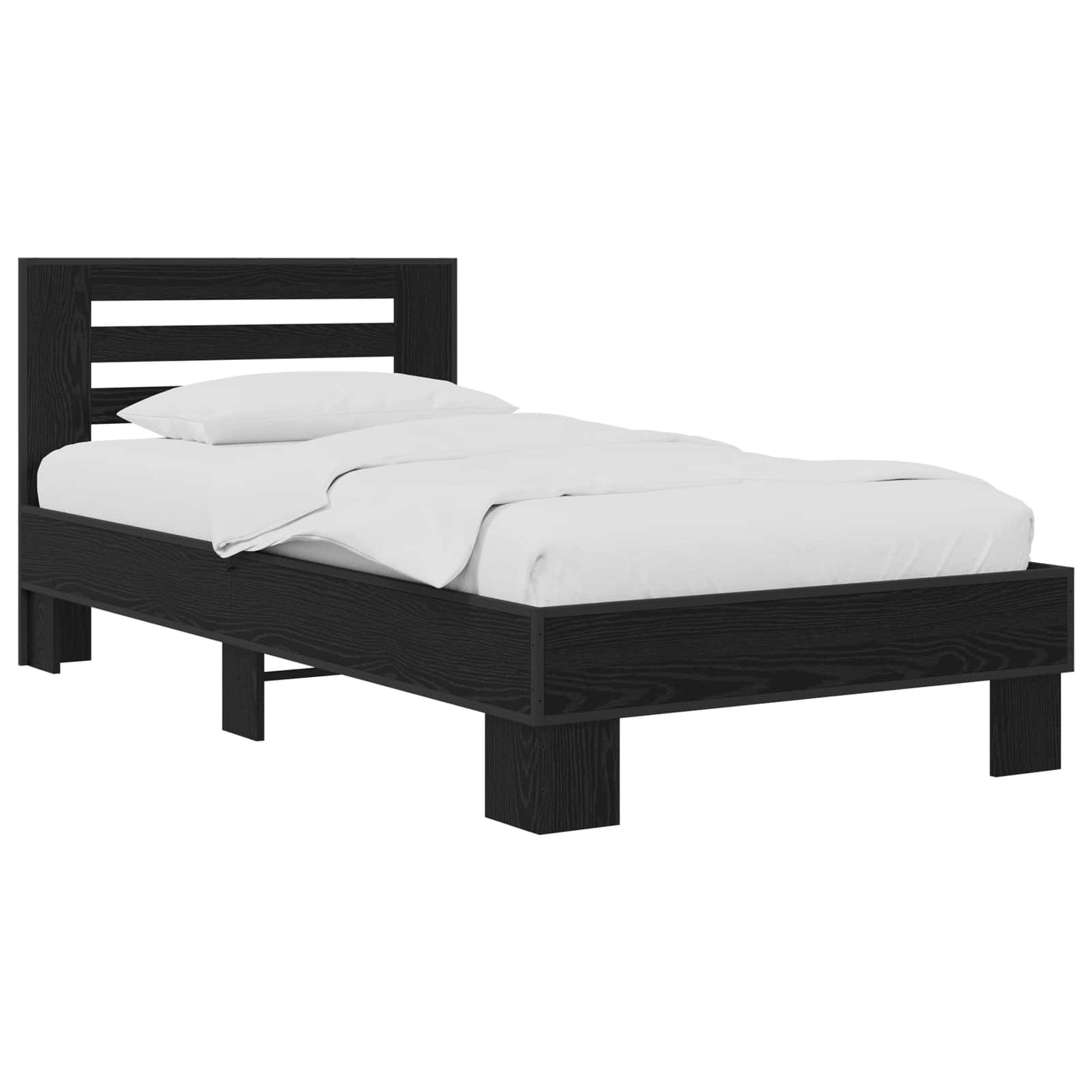 Sengestamme med hodegatt Svart eik 80 x 200 cm Konstruert tre