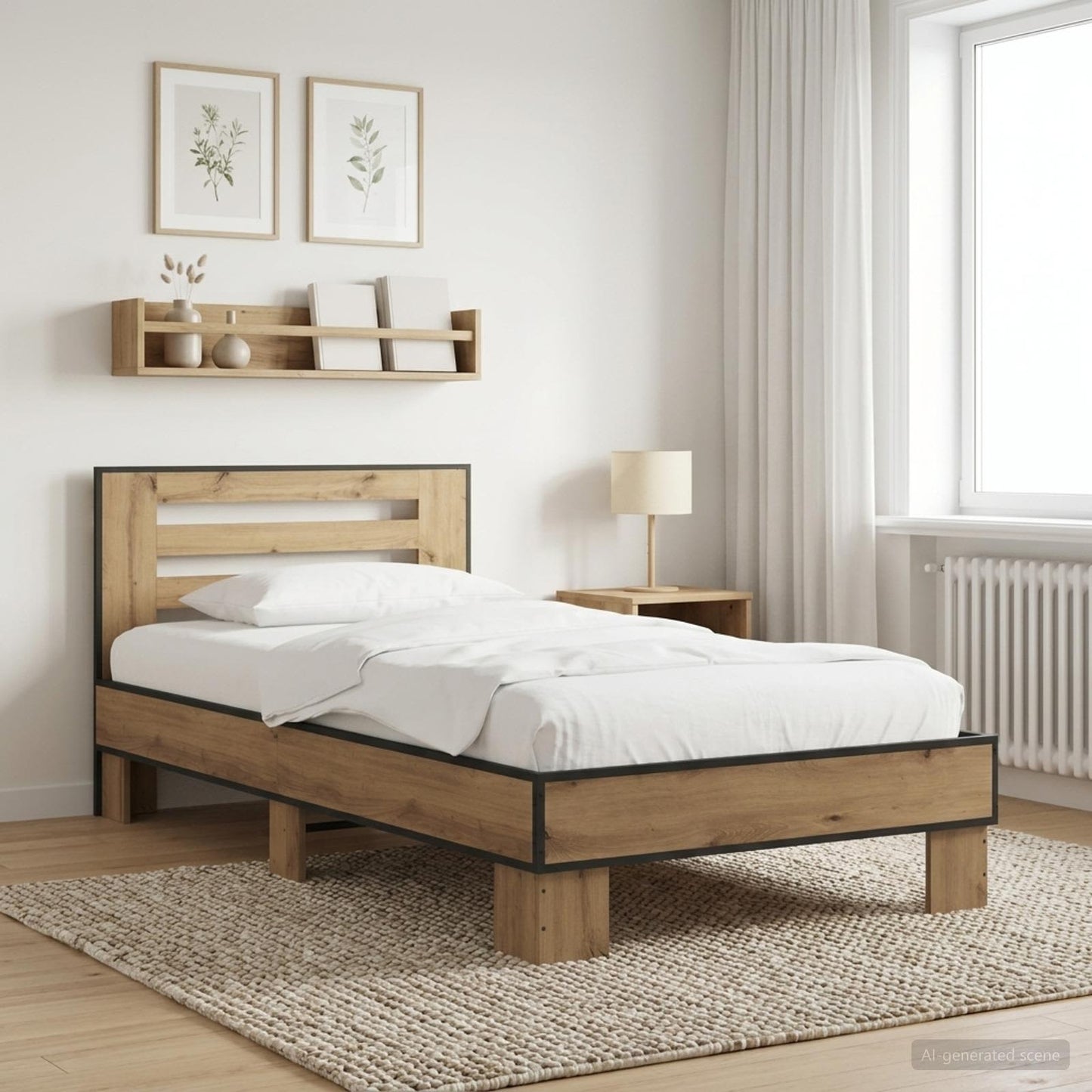 Sengestamme med hodegatt Artisan eik 80 x 200 cm Konstruert tre