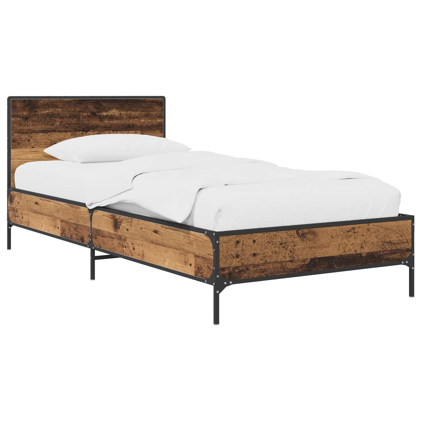 Sengestamme med hodegatt Gammelt tre 80 x 200 cm Konstruert tre