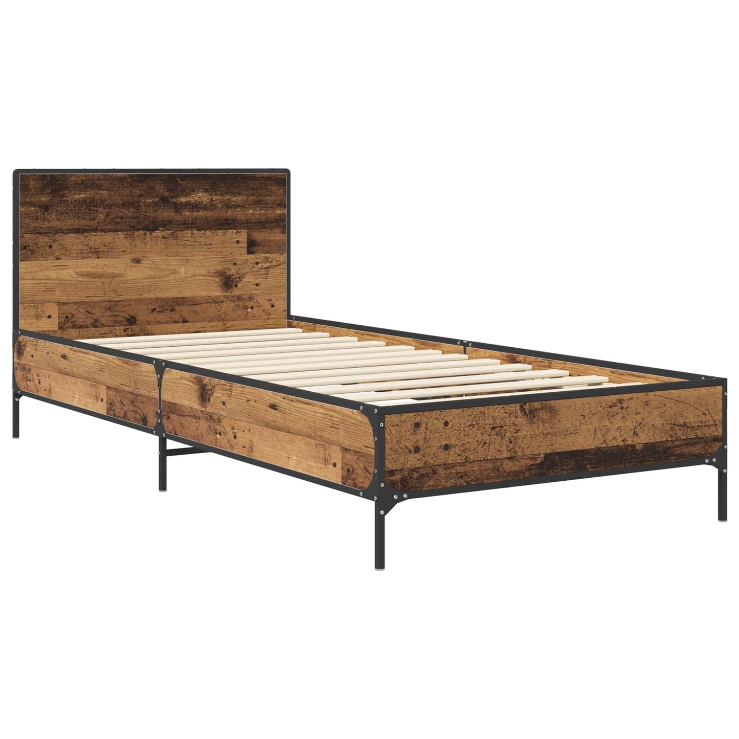 Sengestamme med hodegatt Gammelt tre 80 x 200 cm Konstruert tre