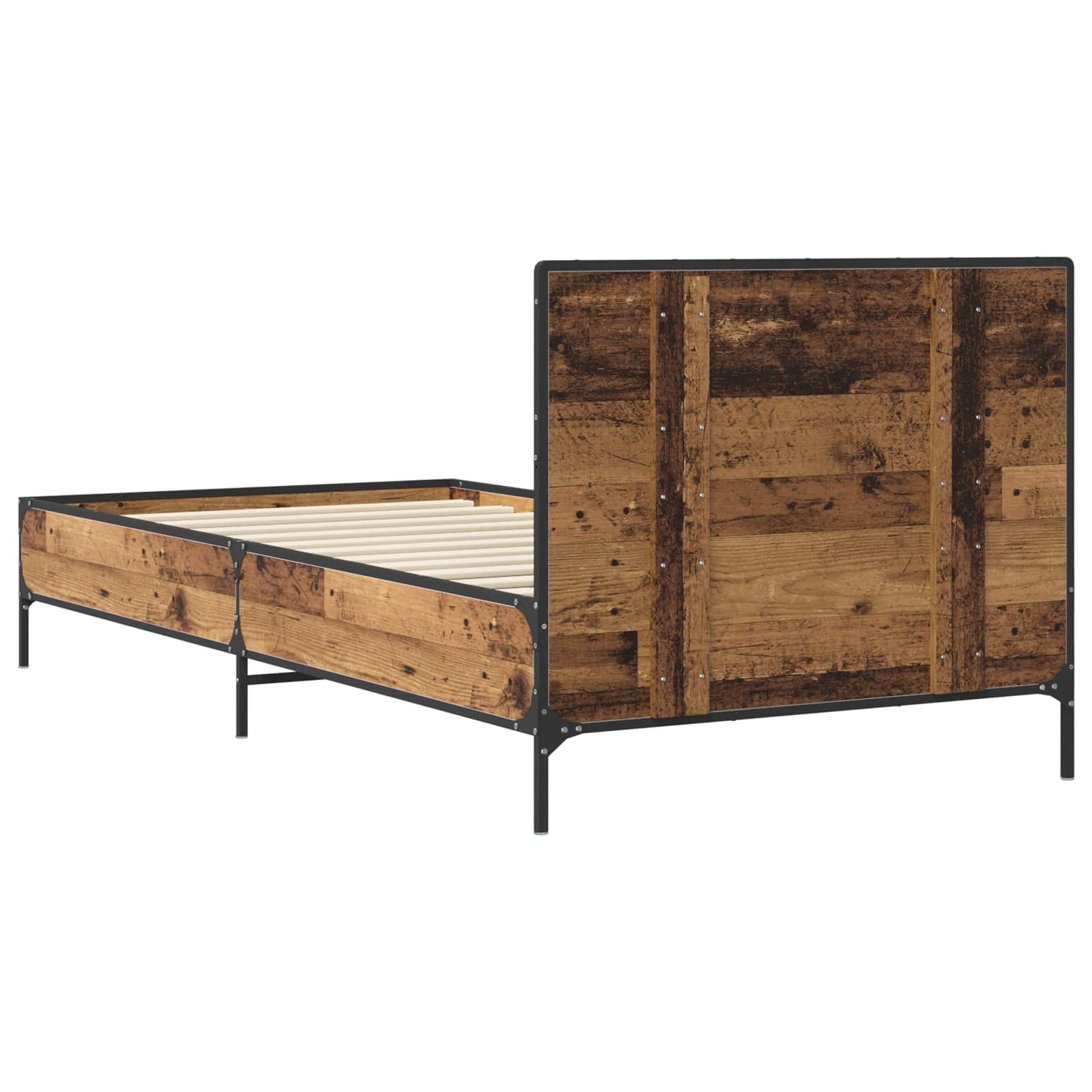 Sengestamme med hodegatt Gammelt tre 80 x 200 cm Konstruert tre