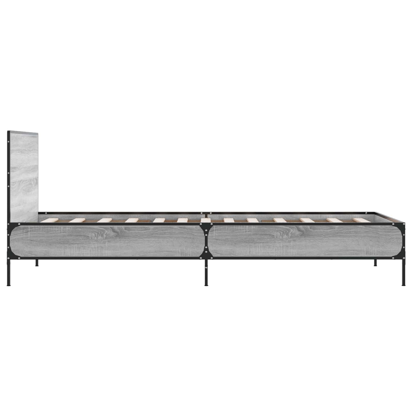 Sengestamme med hodegatt Grå Sonoma 80 x 200 cm Konstruert tre