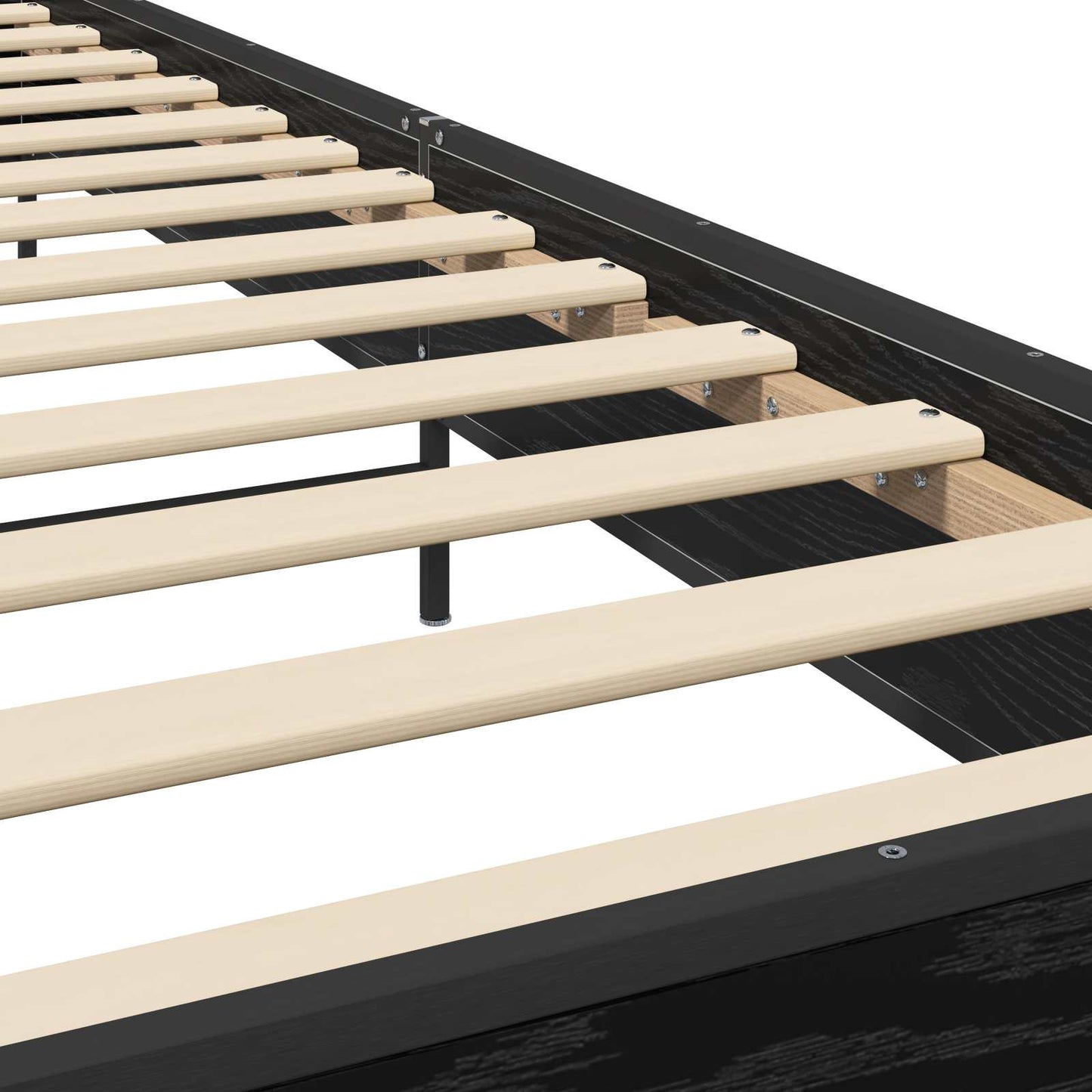 Sengestamme med hodegatt Svart eik 80 x 200 cm Konstruert tre