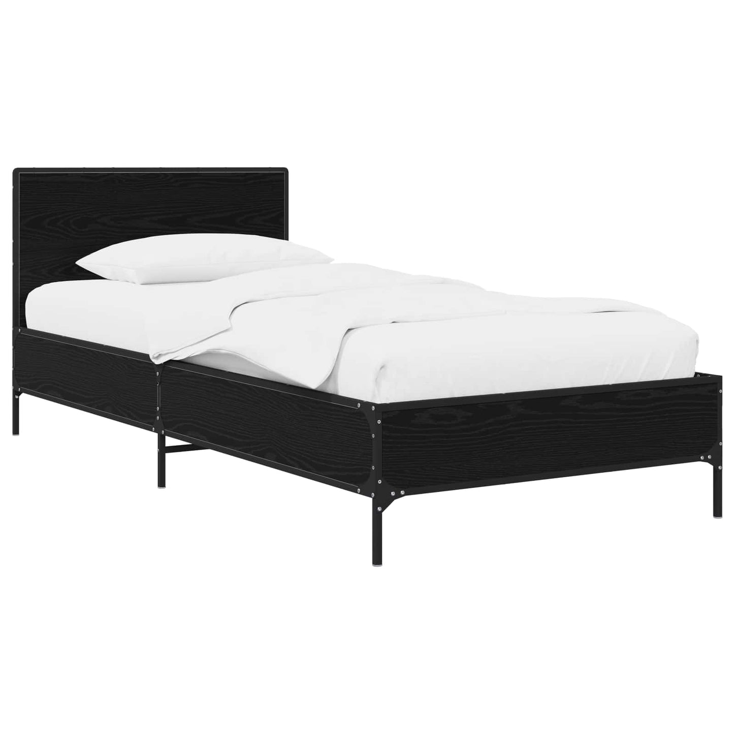 Sengestamme med hodegatt Svart eik 80 x 200 cm Konstruert tre