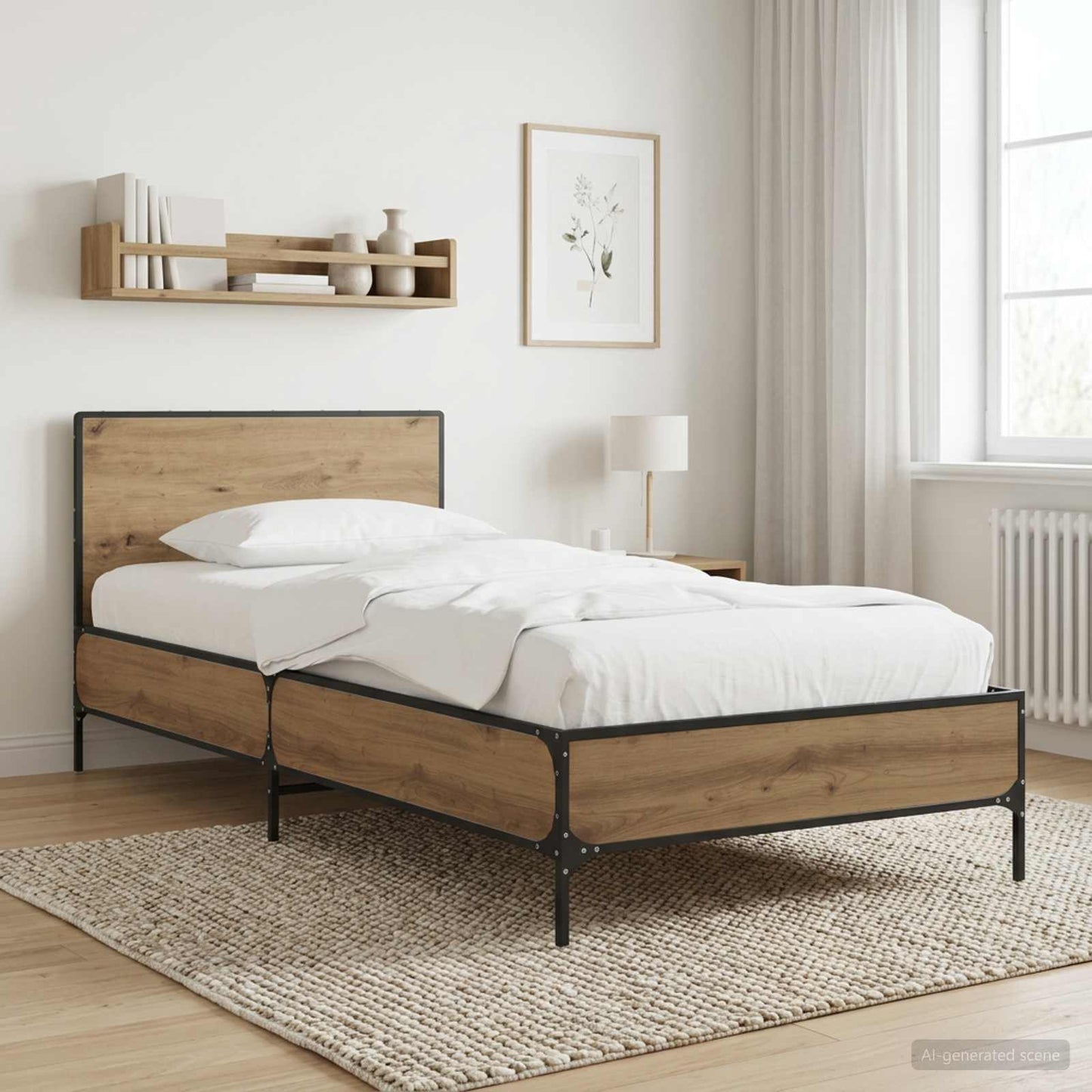 Sengestamme med hodegatt Artisan eik 80 x 200 cm Konstruert tre