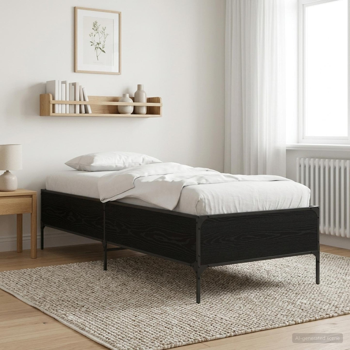 Sengestamme Svart eik 80 x 200 cm Konstruert tre