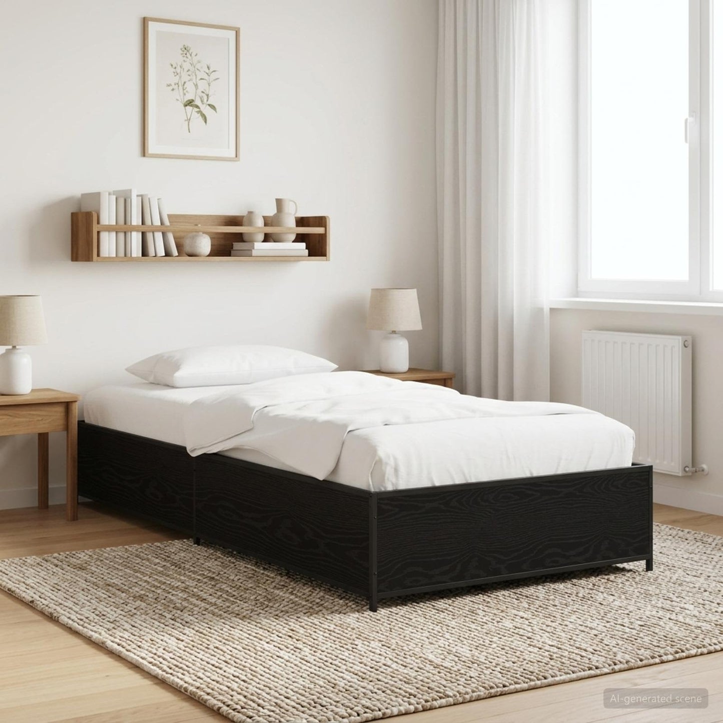 Sengestamme Svart eik 80 x 200 cm Konstruert tre