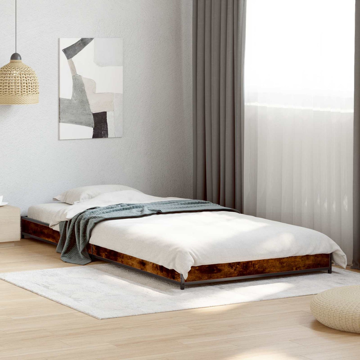 Sengestamme Røkt Eik 80 x 200 cm Konstruert tre