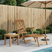 Folding Deck Stol Naturlig Massivt Teaktre