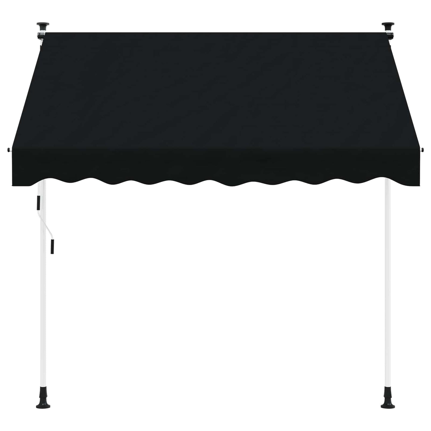 Manuell utskiftbar markise Svart 150 cm