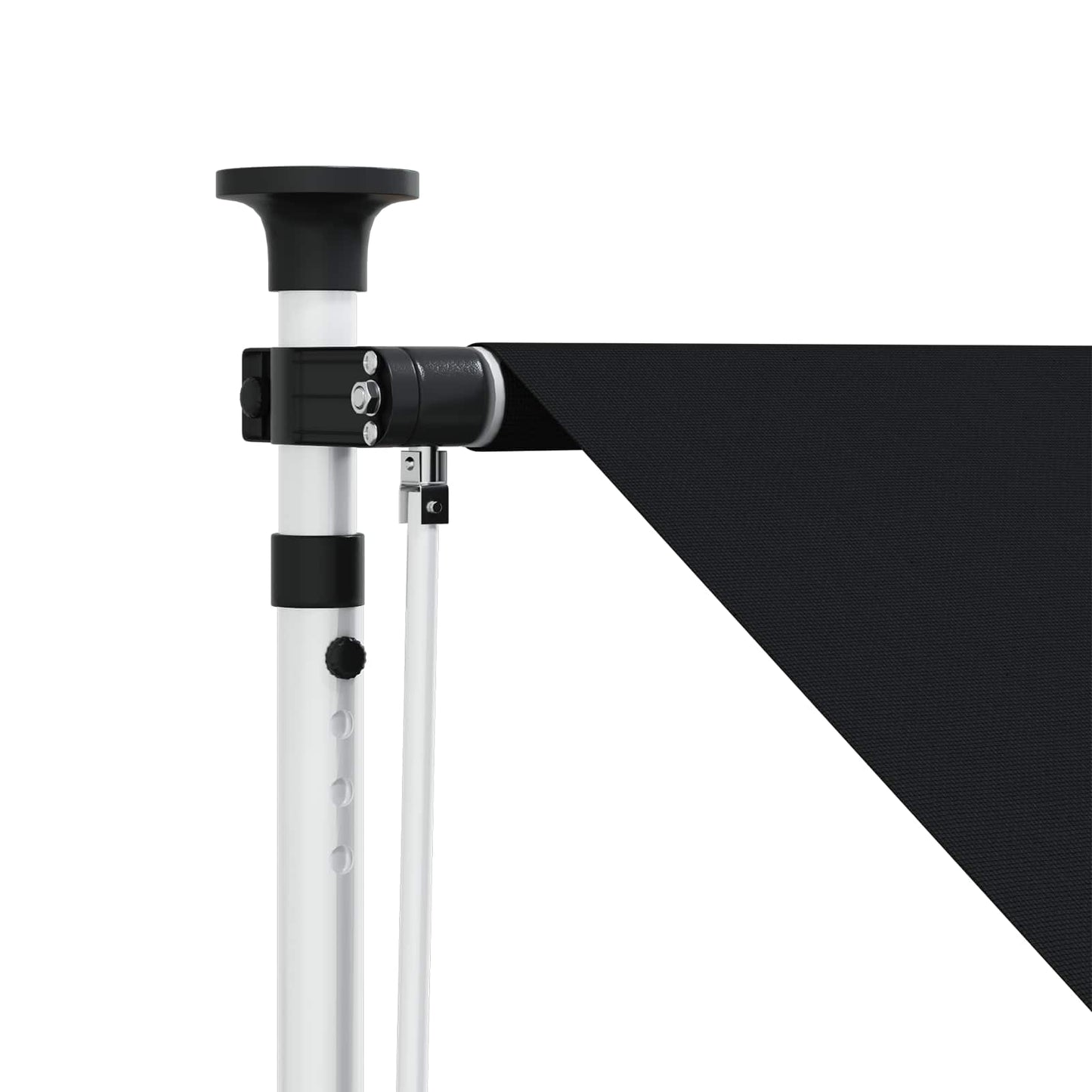 Manuell utskiftbar markise Svart 200 cm