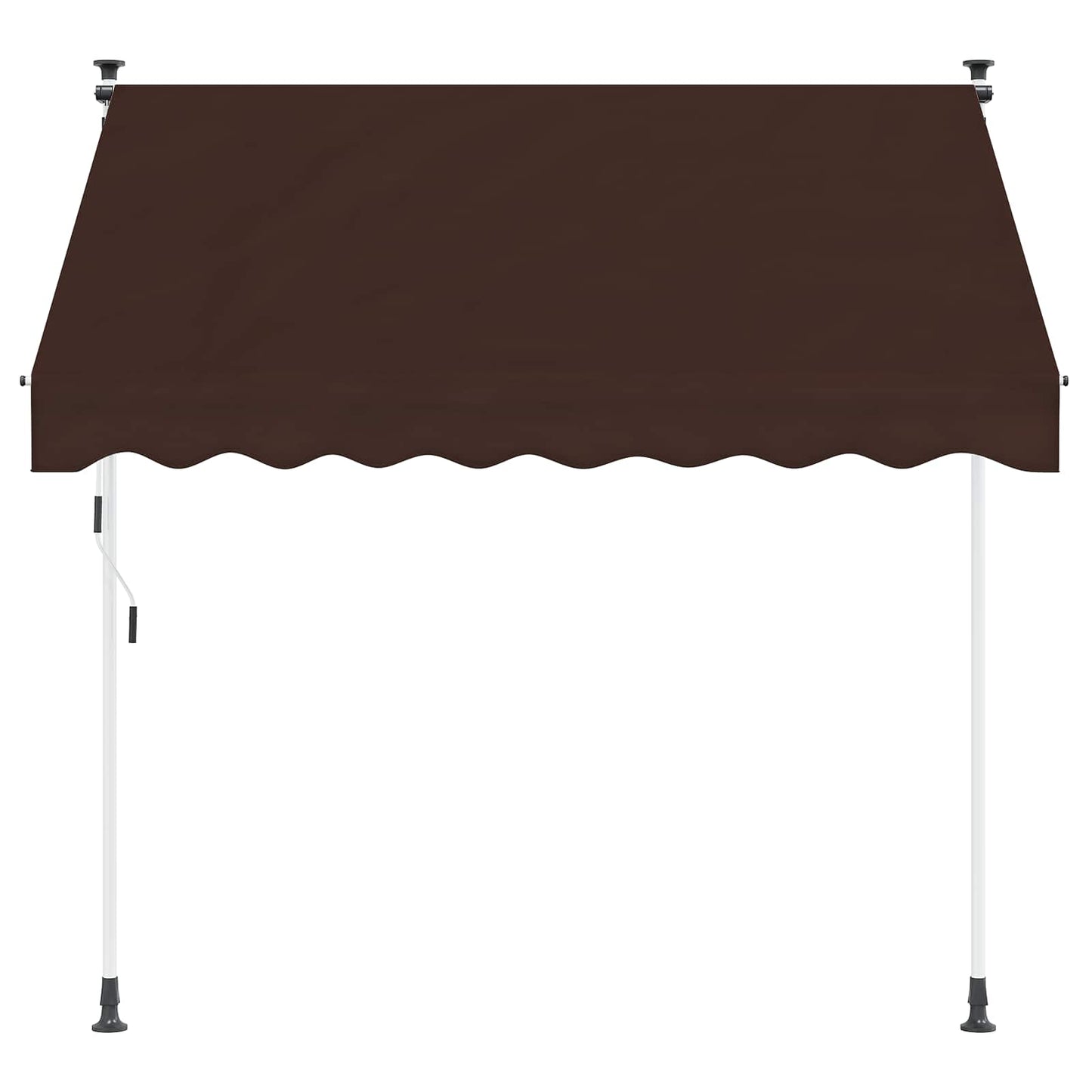 Manuell utskiftbar markise Brun 100 cm