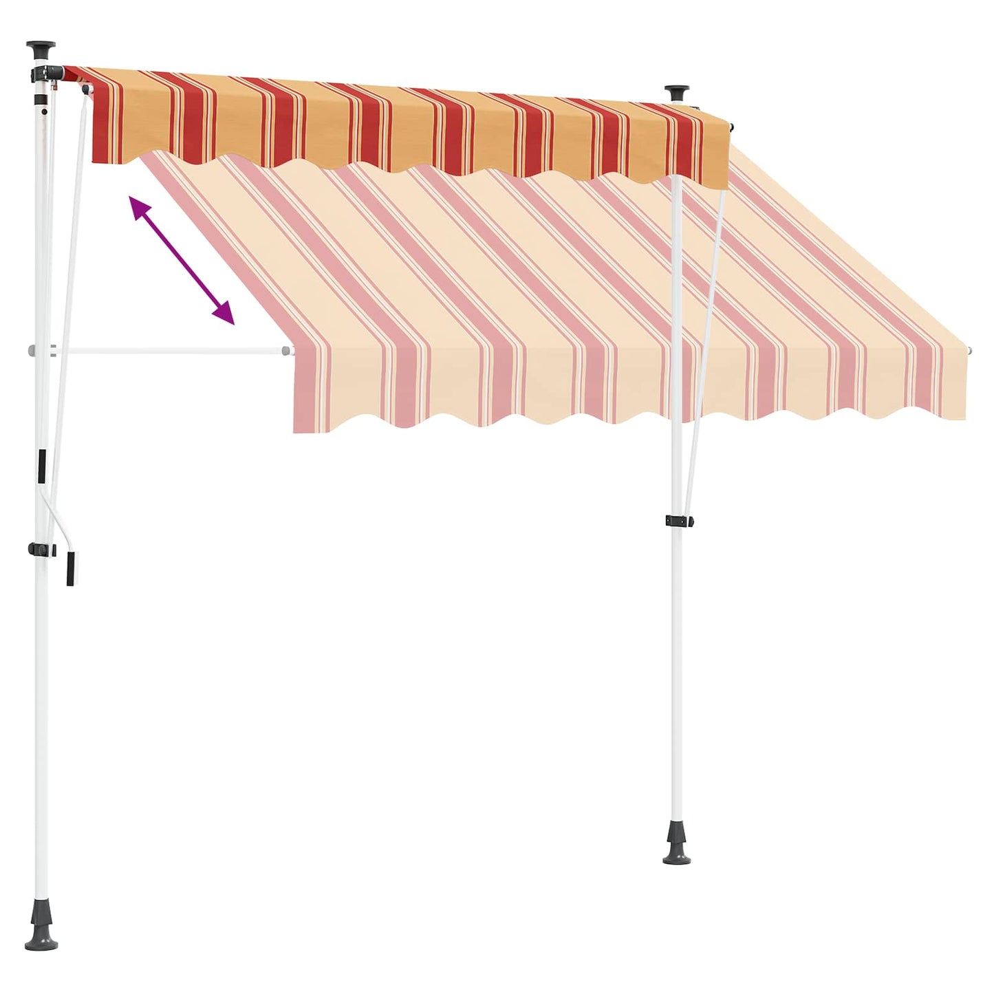 Manuell utskiftbar markise Flerfarget 300 x 115 x 300 cm