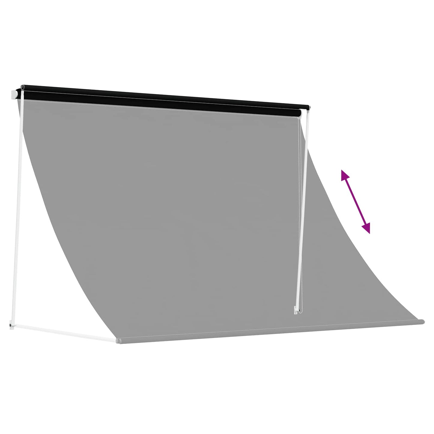 Markise Svart 200 x 150 cm 180 g / m² Polyester med PU-belegg