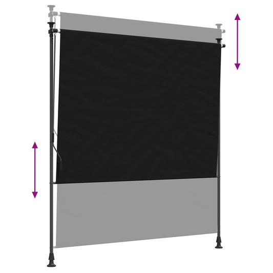 Utendørs Rullegardin Svart 200 x 270 cm
