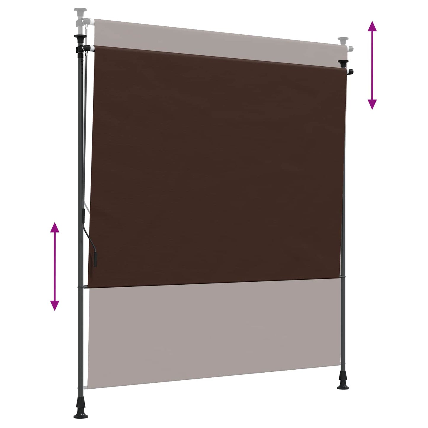 Utendørs Rullegardin Brun 100 x 270 cm